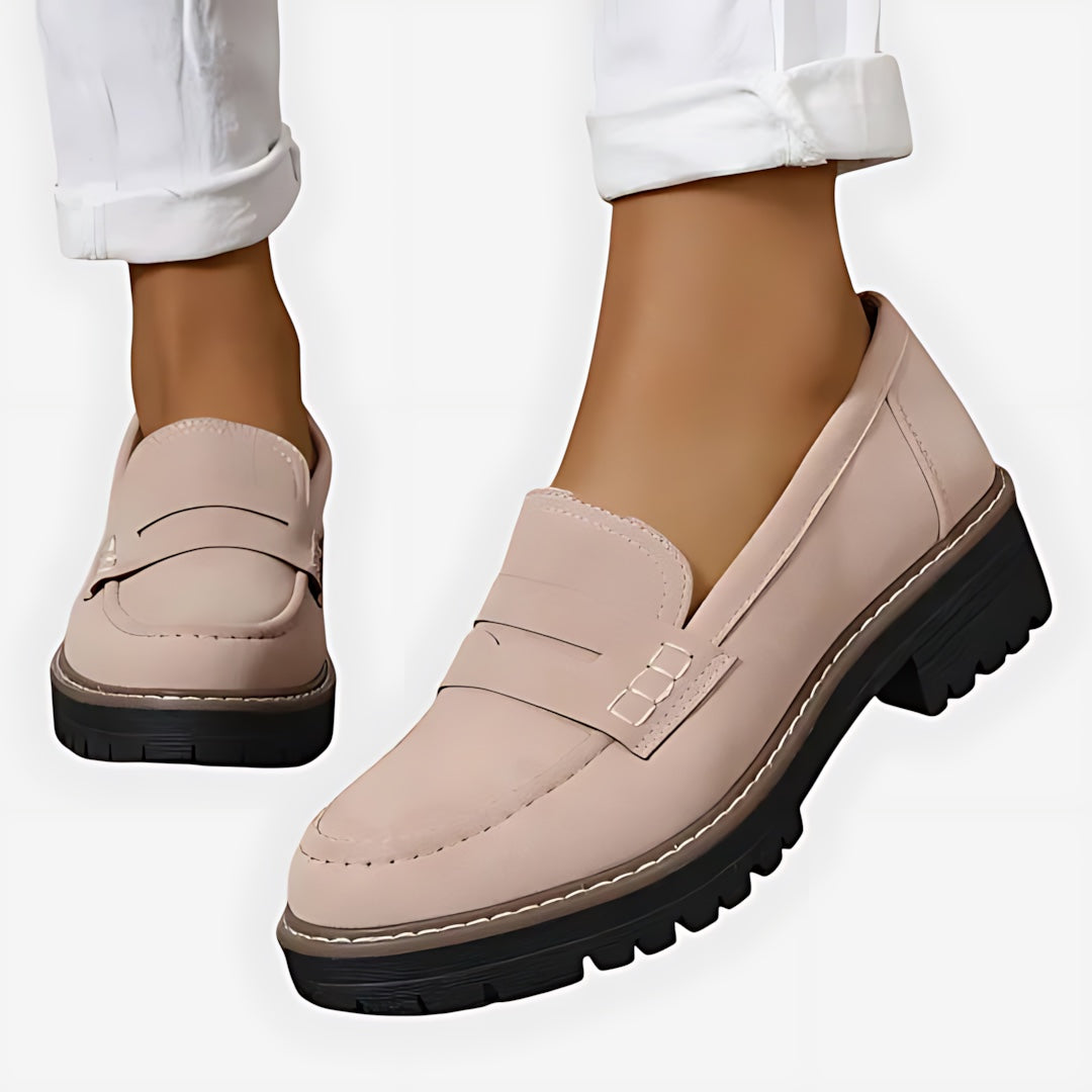 Iris – Suede Chunky Lug Sole Loafers
