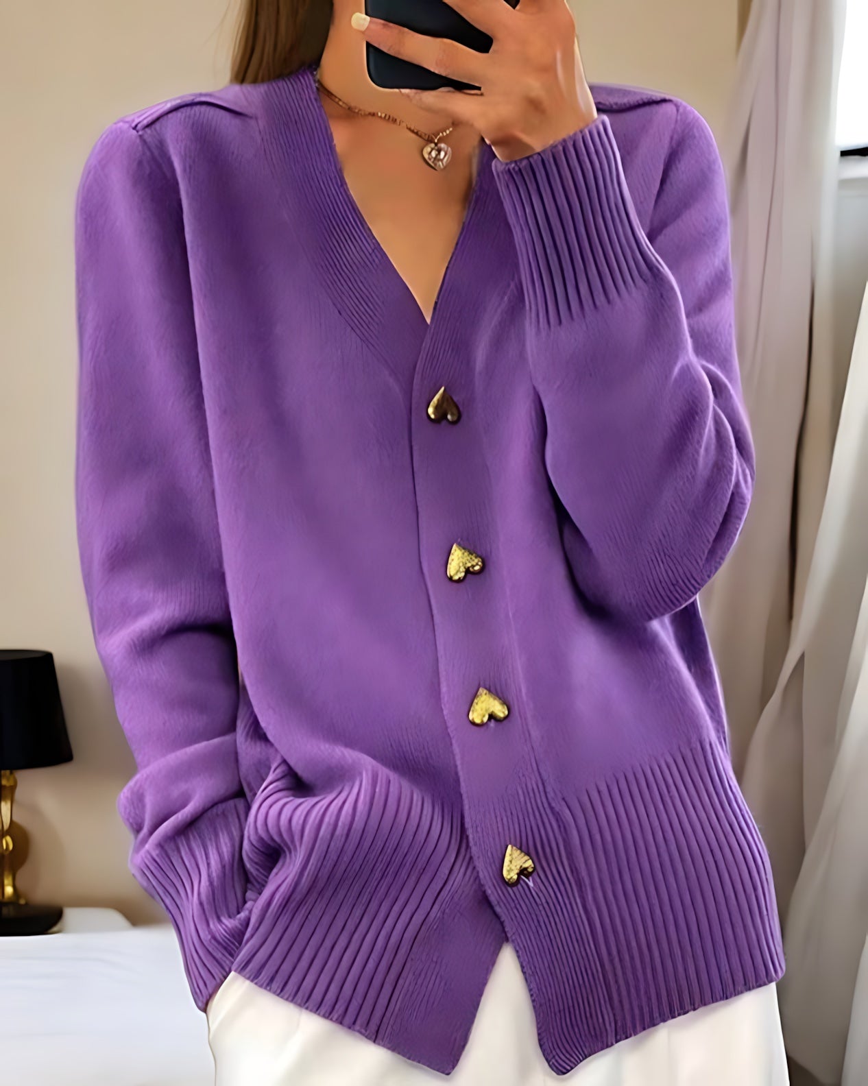 Isabella – Ribbed Chunky Knit Button Up Cardigan
