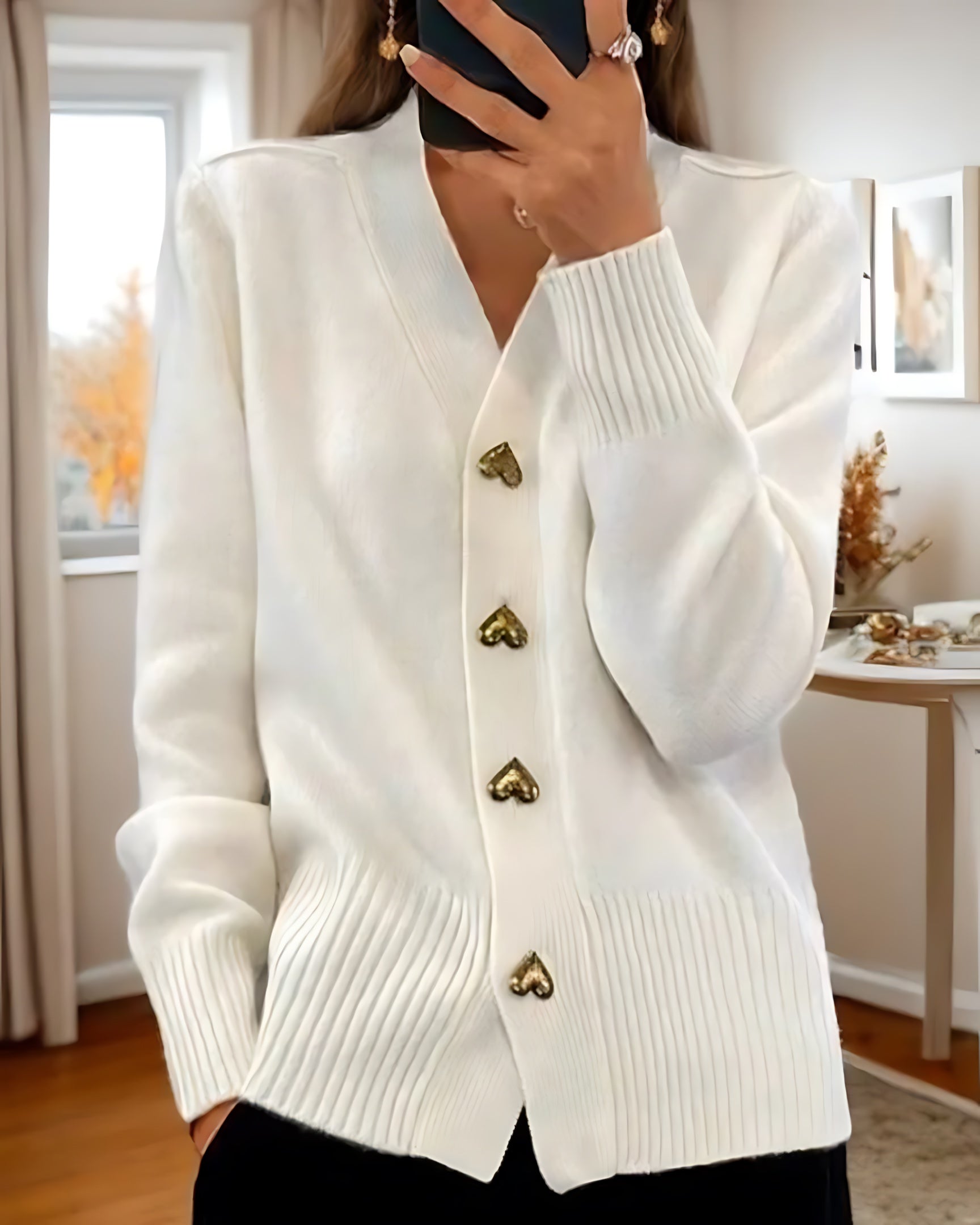 Isabella – Ribbed Chunky Knit Button Up Cardigan