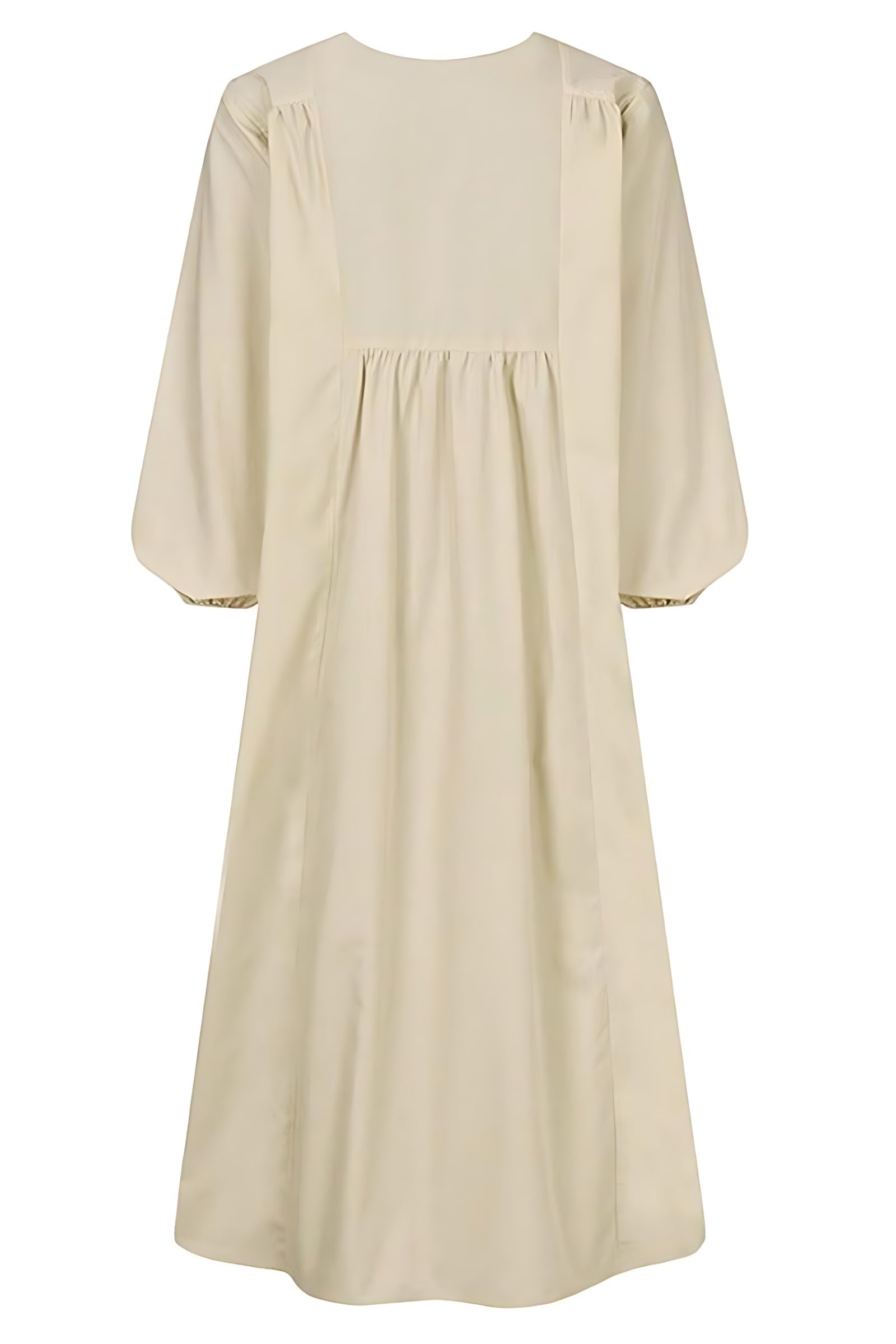 Isabella – V Neck Balloon Sleeve Smocked Waist Maxi Dress