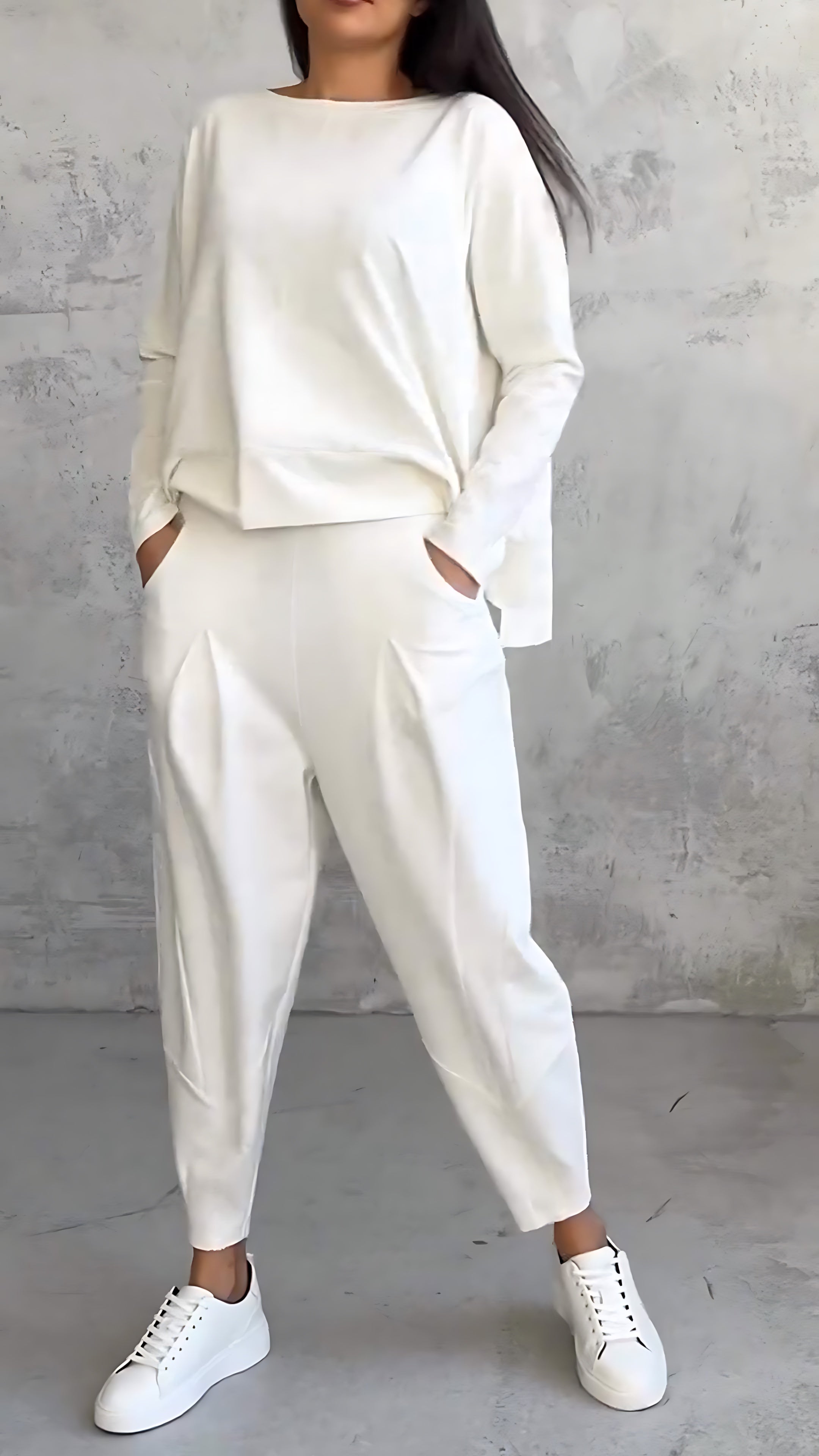 Isla – Knit Long Sleeve Top and Wide Leg Pants Lounge Set