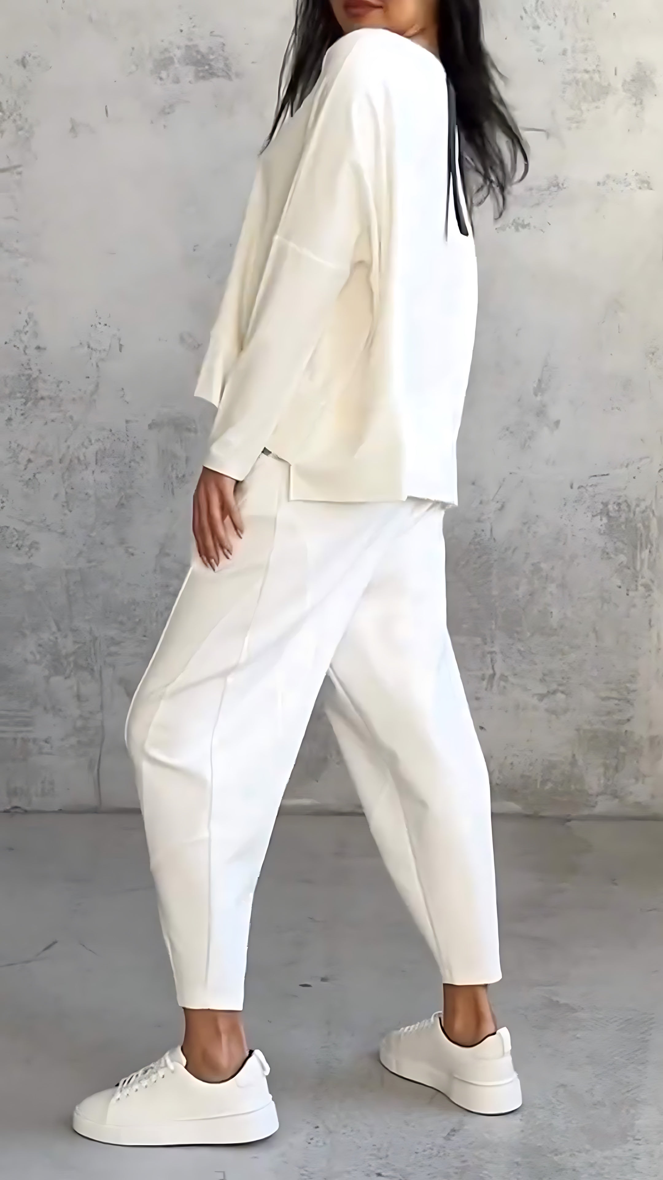 Isla – Knit Long Sleeve Top and Wide Leg Pants Lounge Set