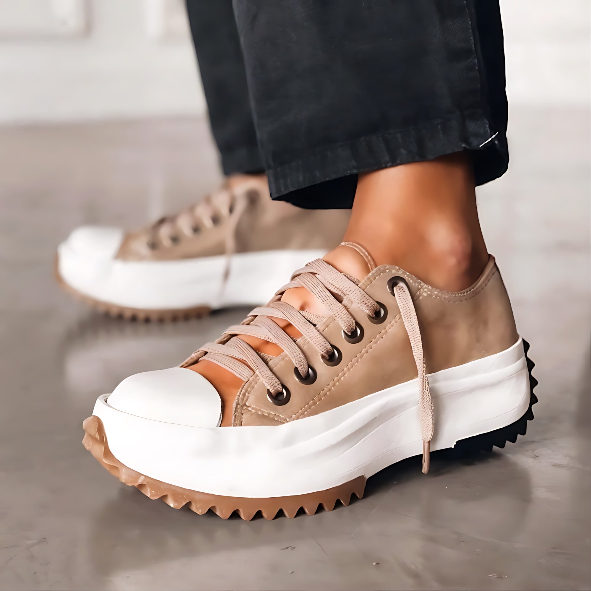 Isla – Lace Up Chunky Sole Platform Sneakers