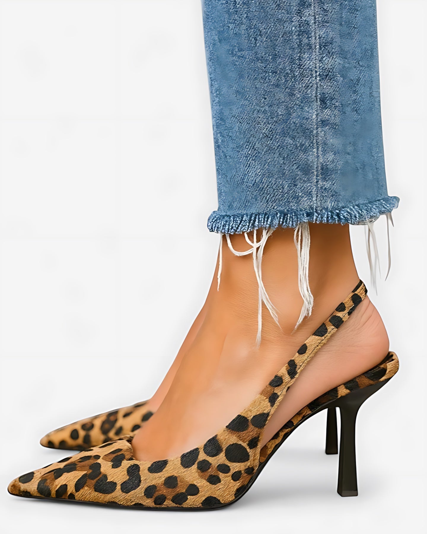 Ivy – Leopard Print Pointed Toe Kitten Heels