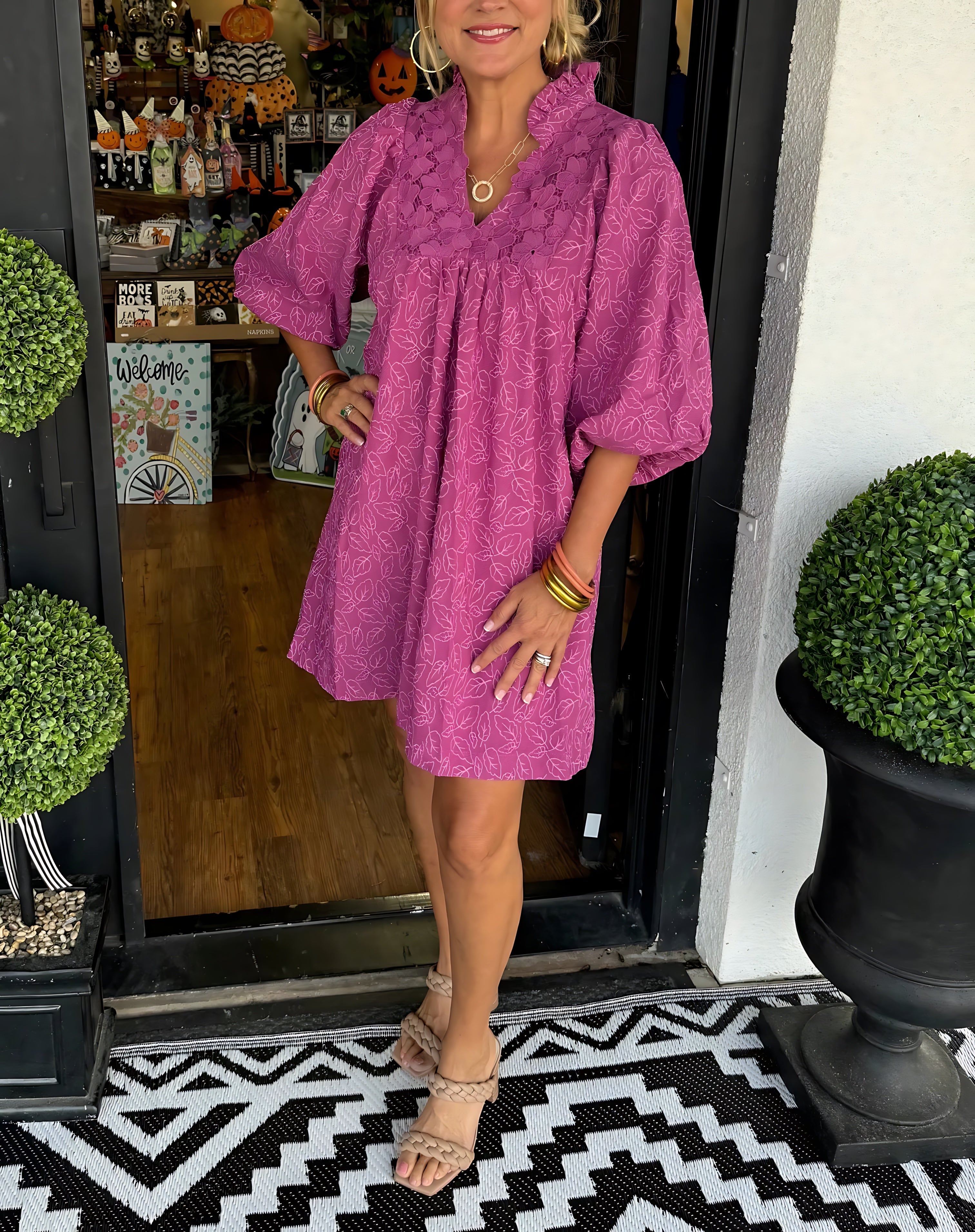 Ivy – Puff Sleeve Smocked Babydoll Mini Dress