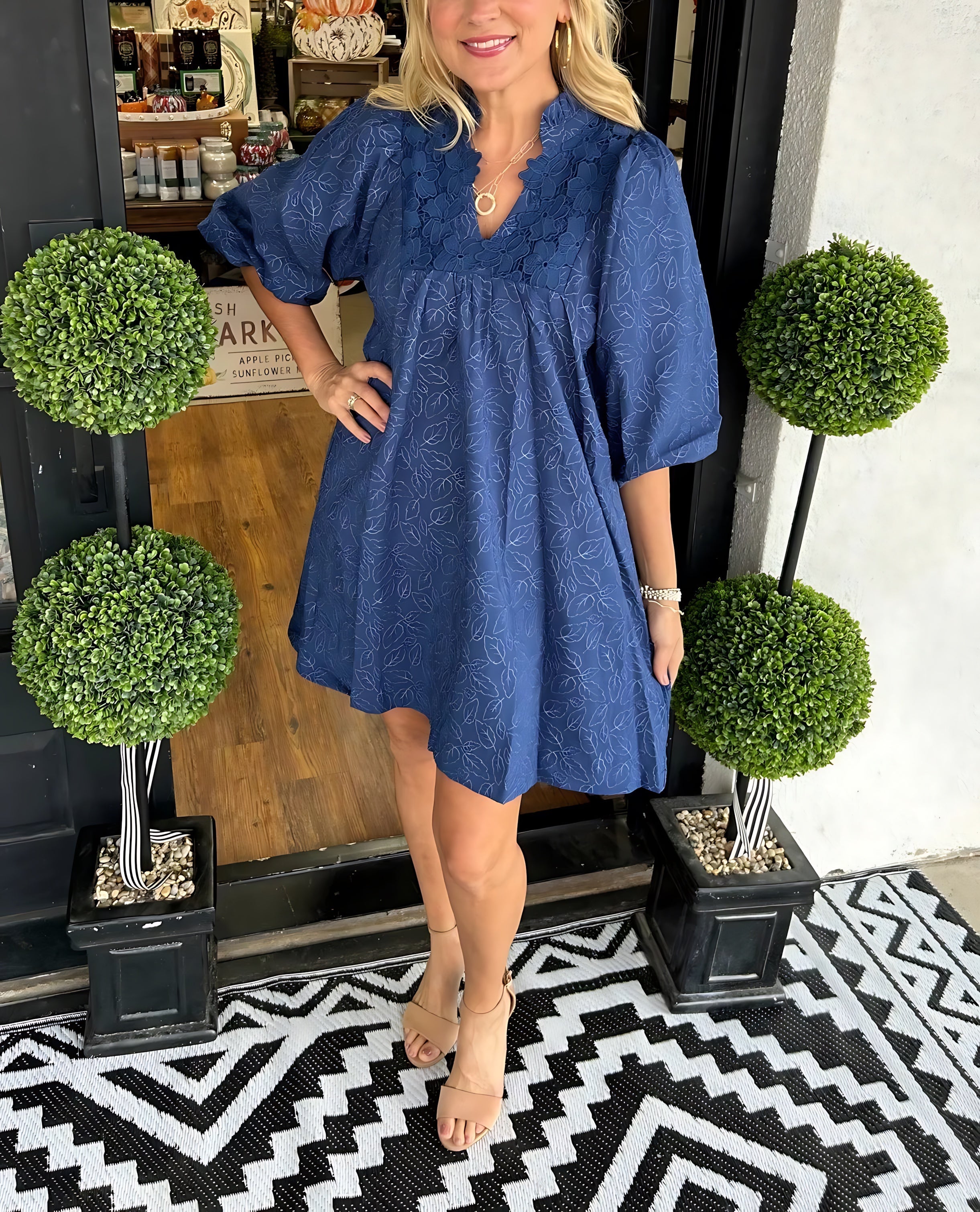 Ivy – Puff Sleeve Smocked Babydoll Mini Dress