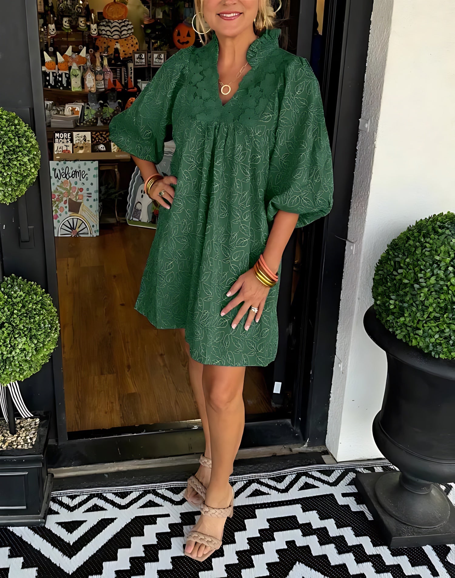 Ivy – Puff Sleeve Smocked Babydoll Mini Dress