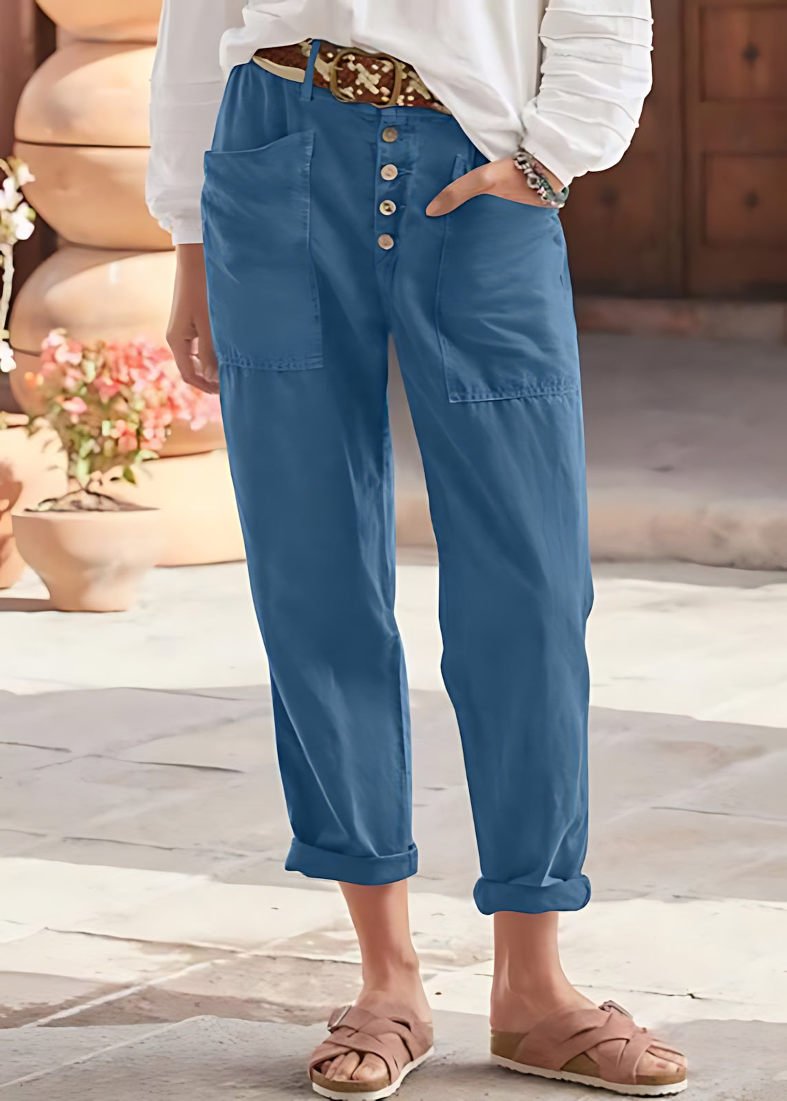 Jade – Cropped Straight Leg Pants