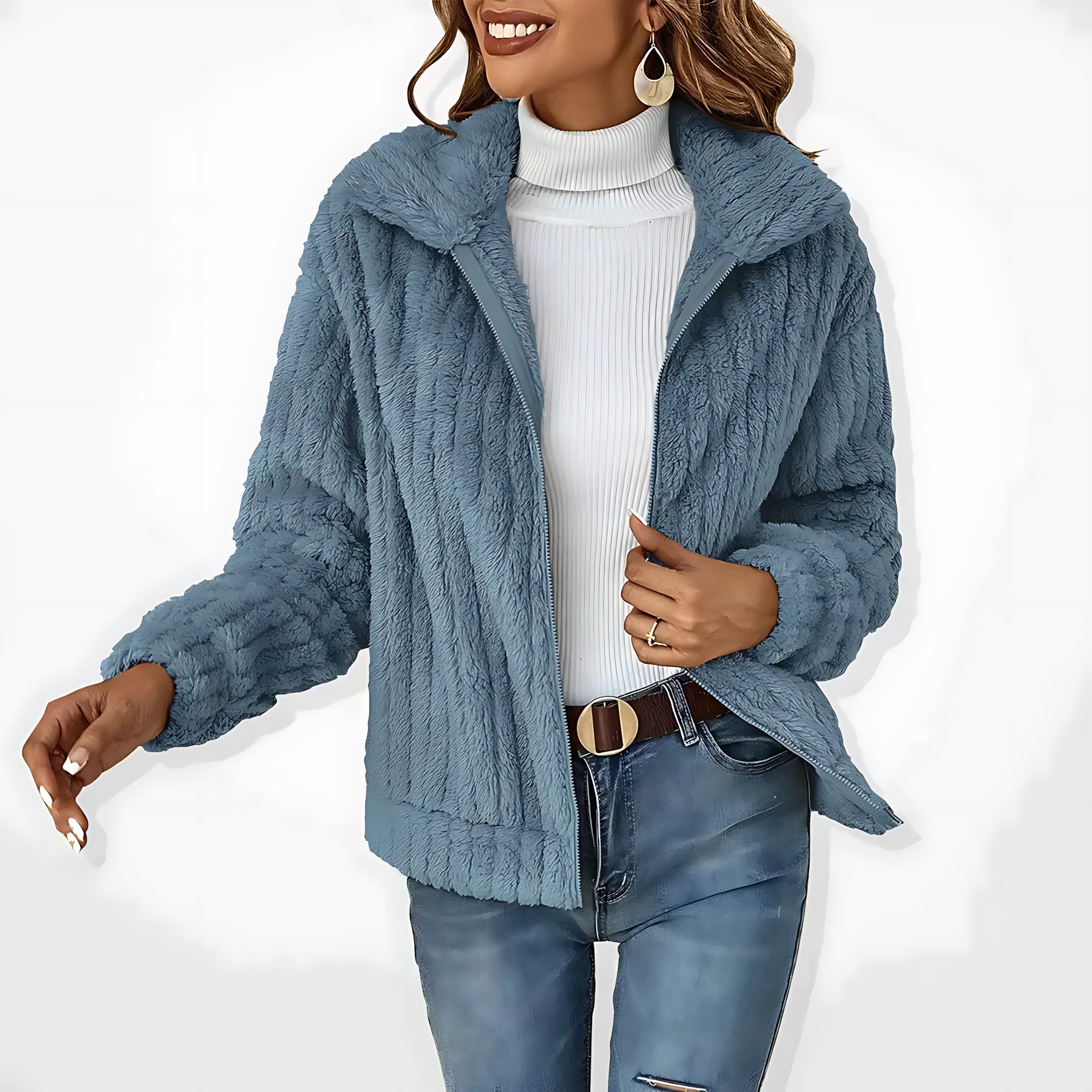 Jade – Fleece Zip Up Collared Jacket