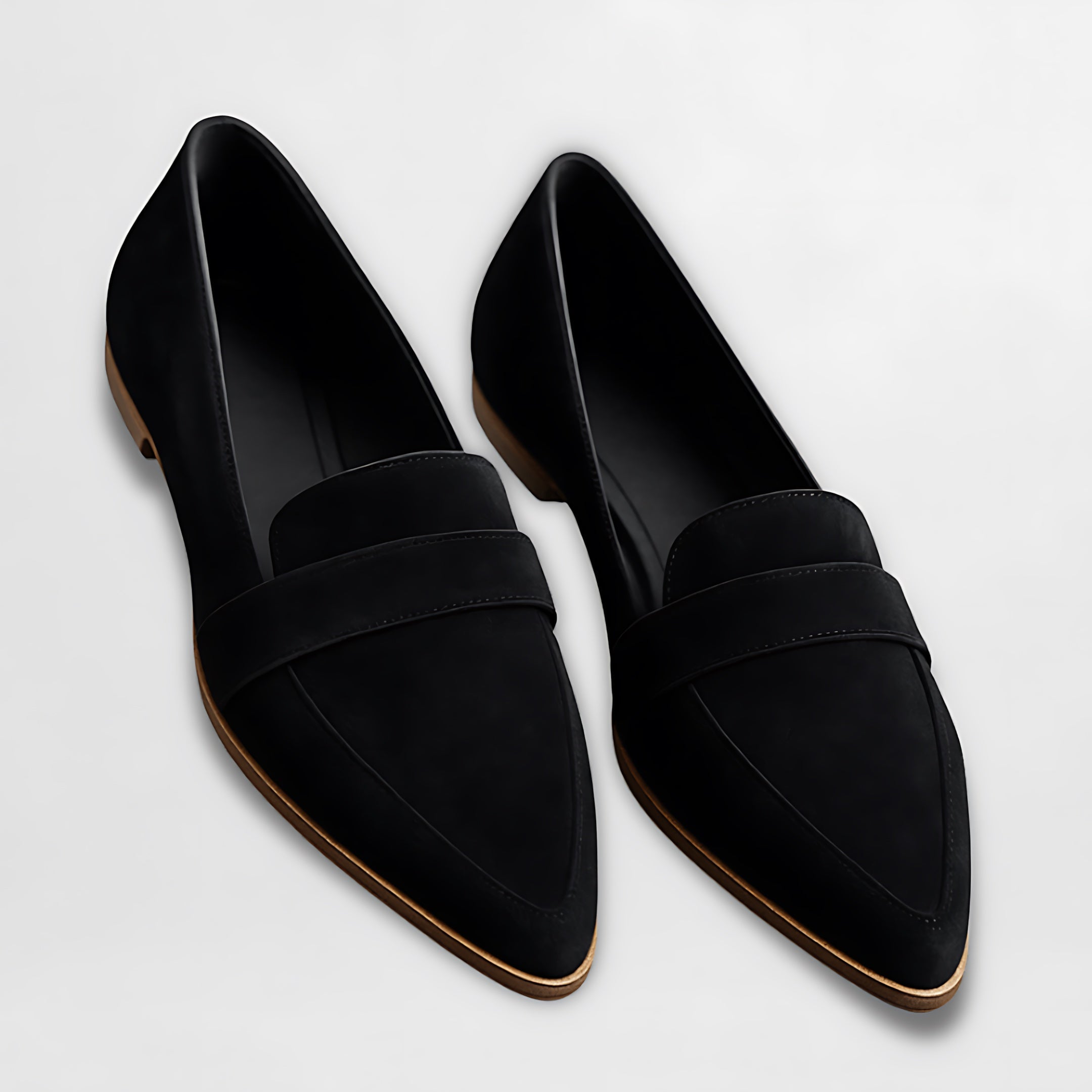 Jade – Suede Pointed Toe Flat Loafers