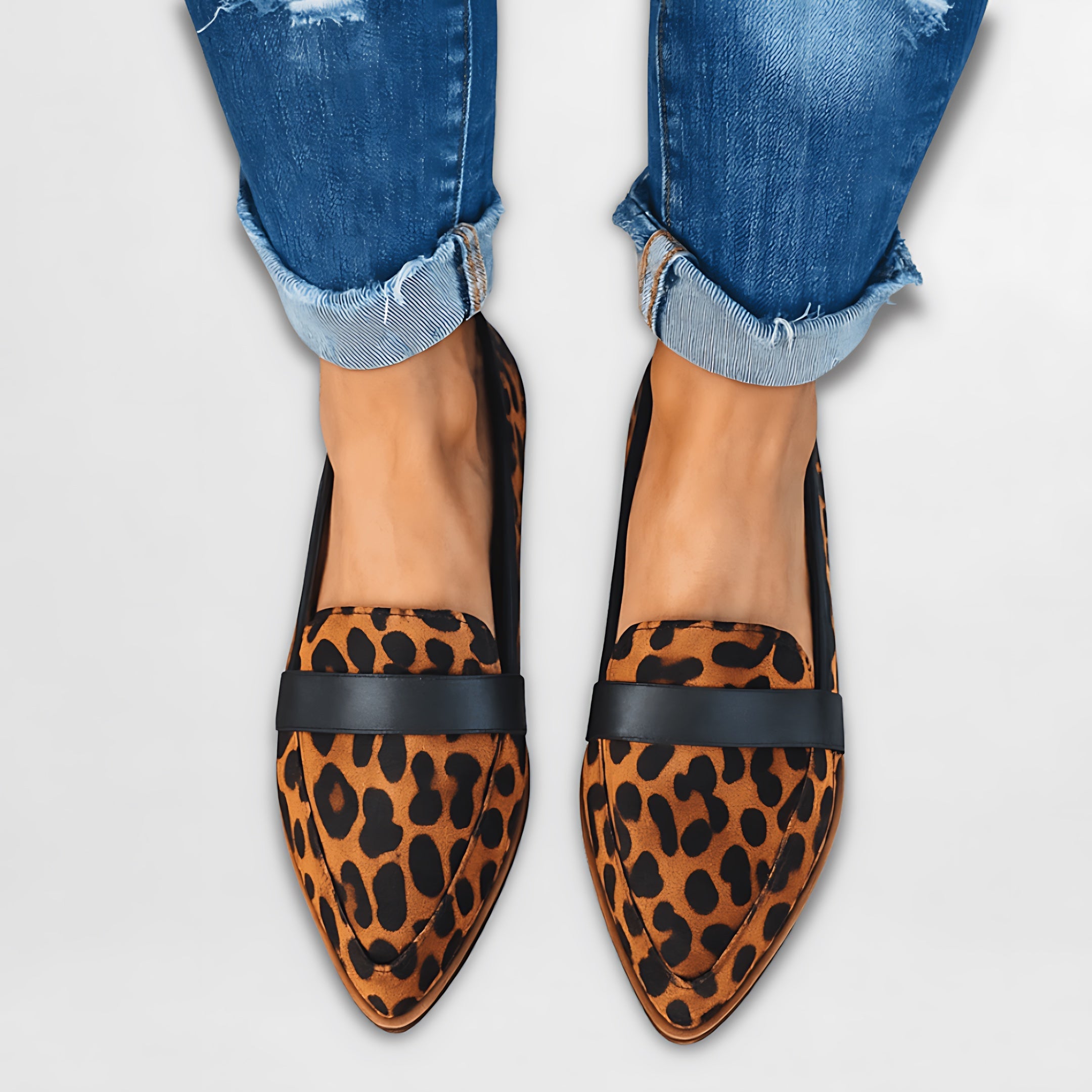 Jade – Suede Pointed Toe Flat Loafers