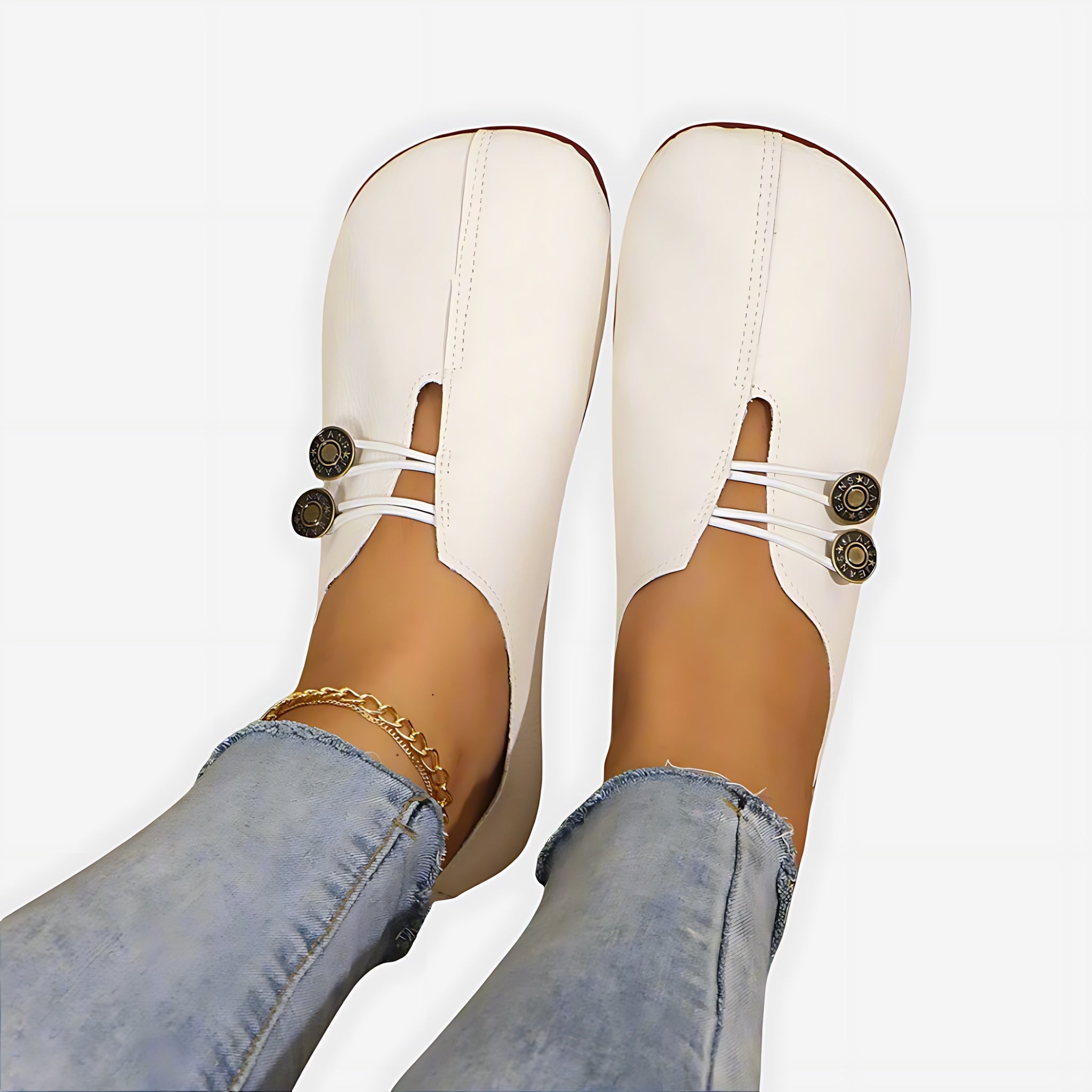 Jolene – Faux Leather Slip On Round Toe Flats