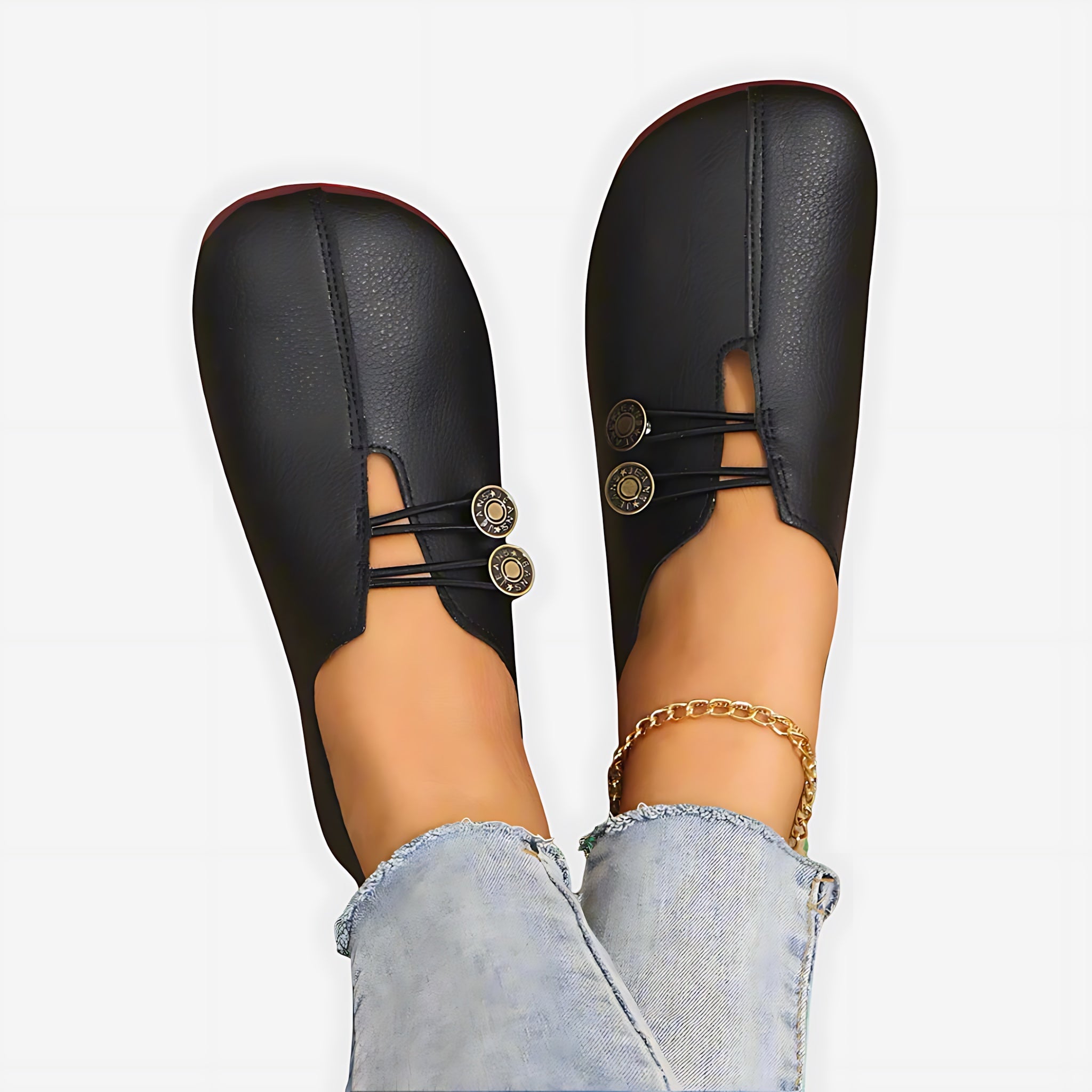 Jolene – Faux Leather Slip On Round Toe Flats