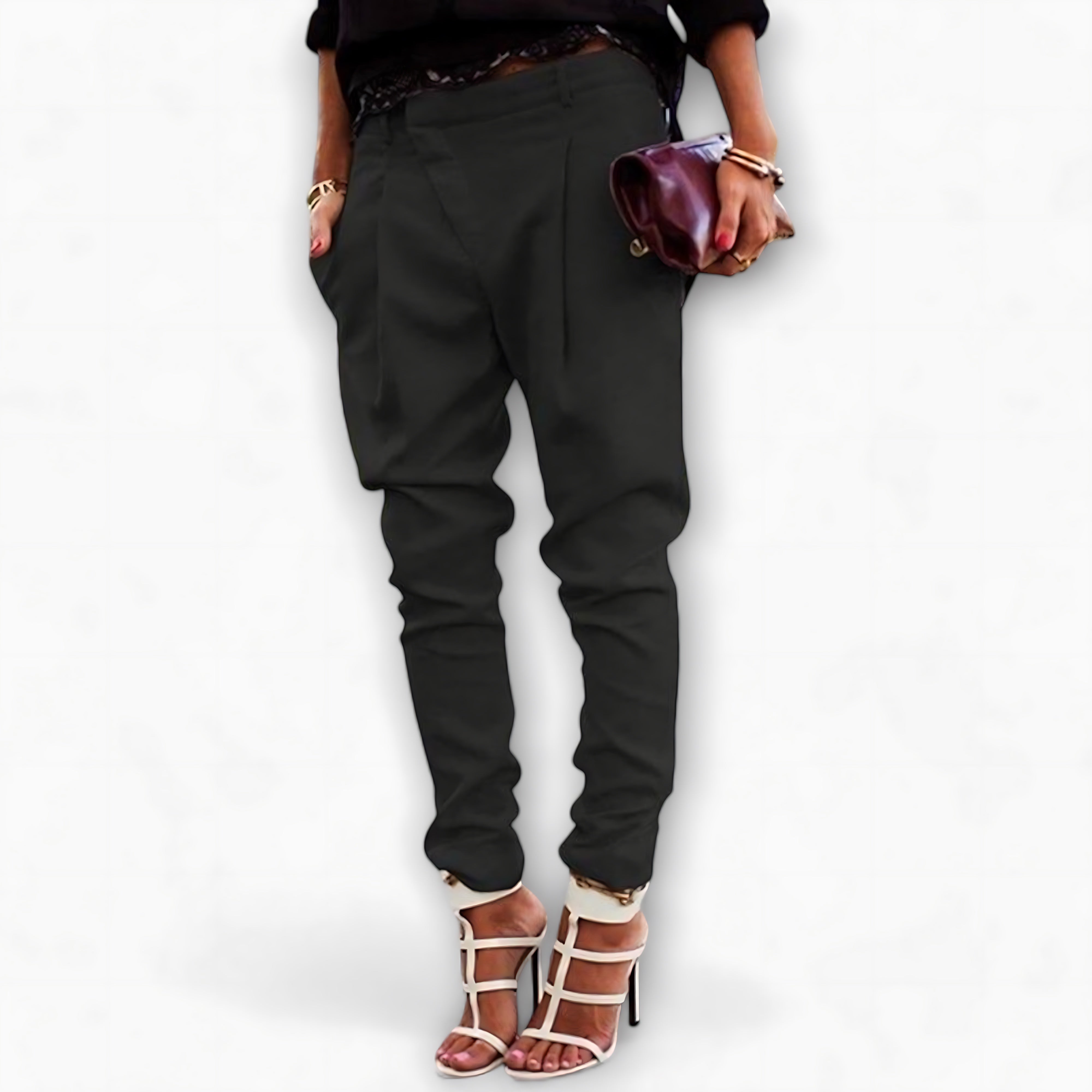 Jolene – High Waist Pleated Tapered Pants