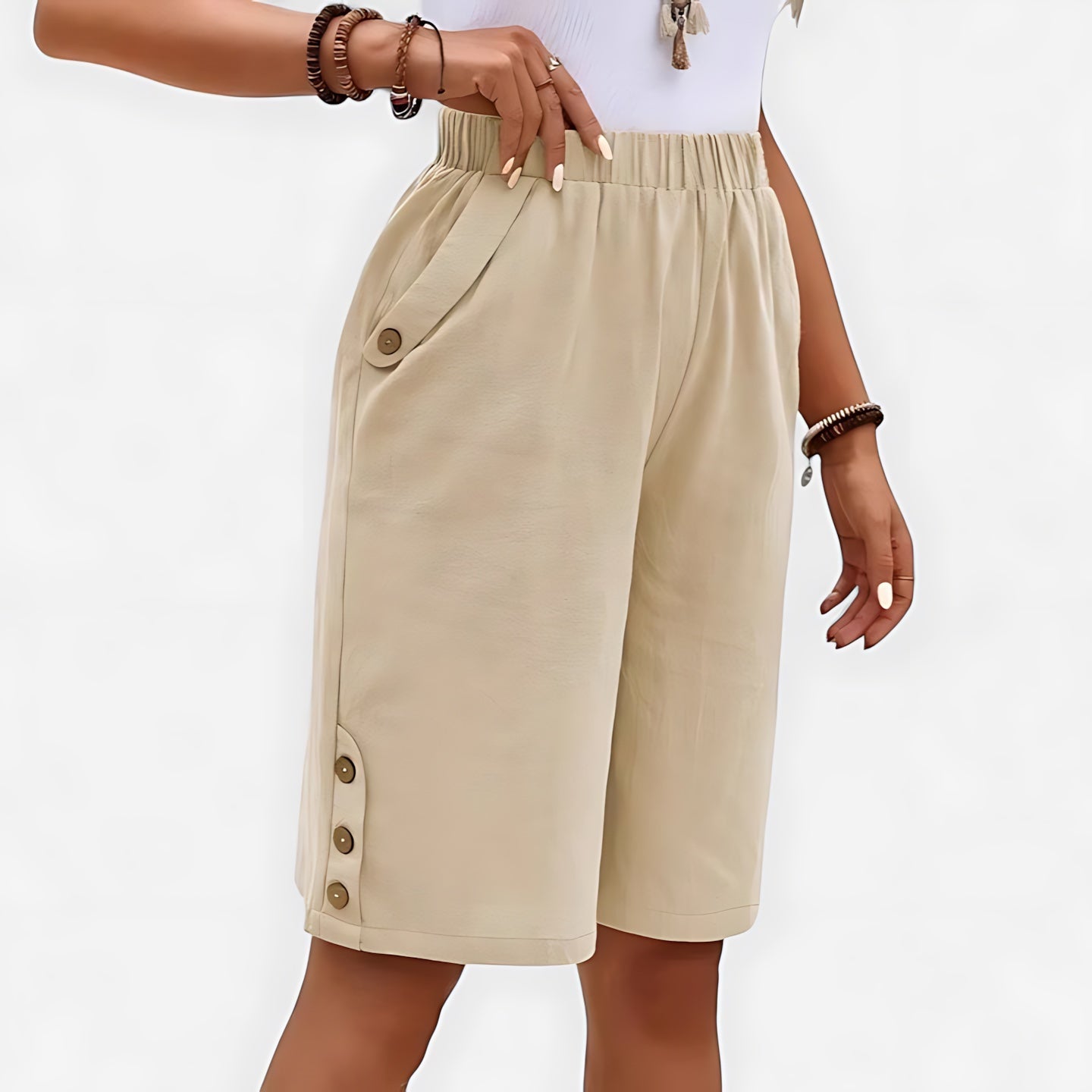 Josie – High Waist Bermuda Summer Shorts