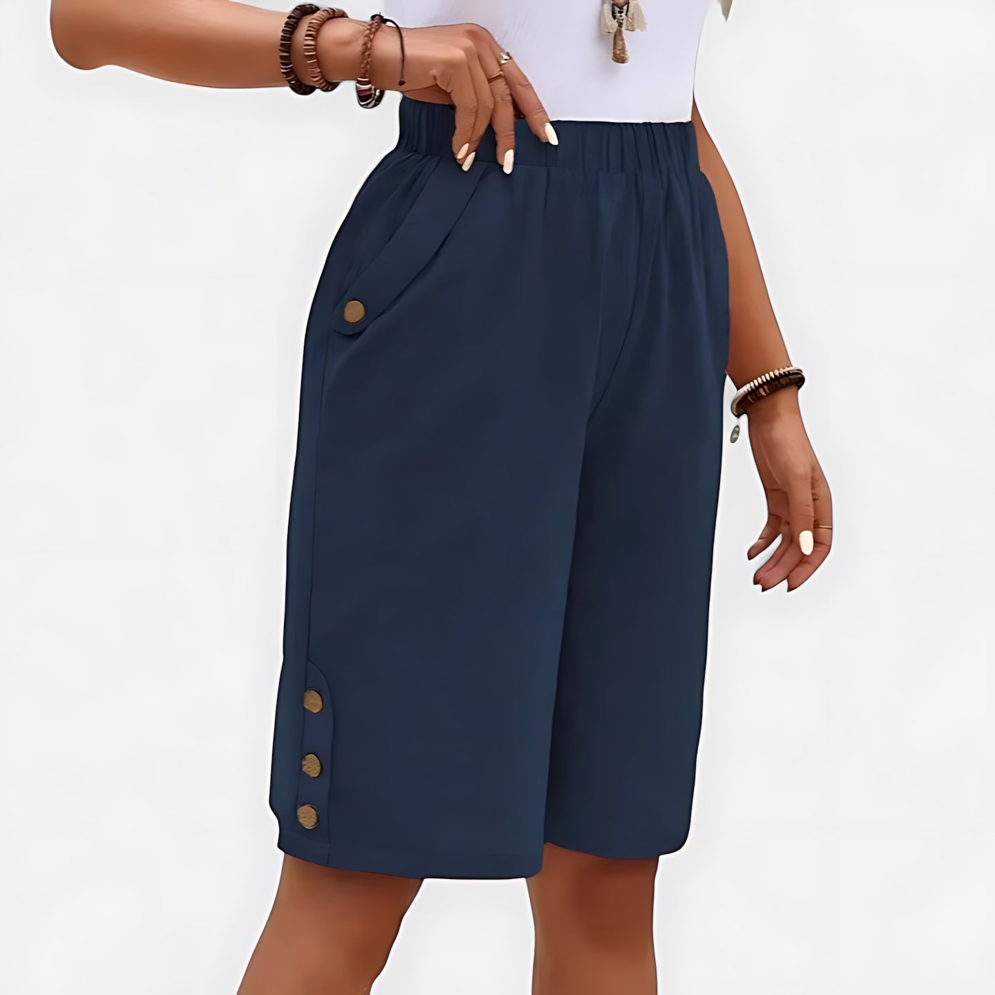 Josie – High Waist Bermuda Summer Shorts