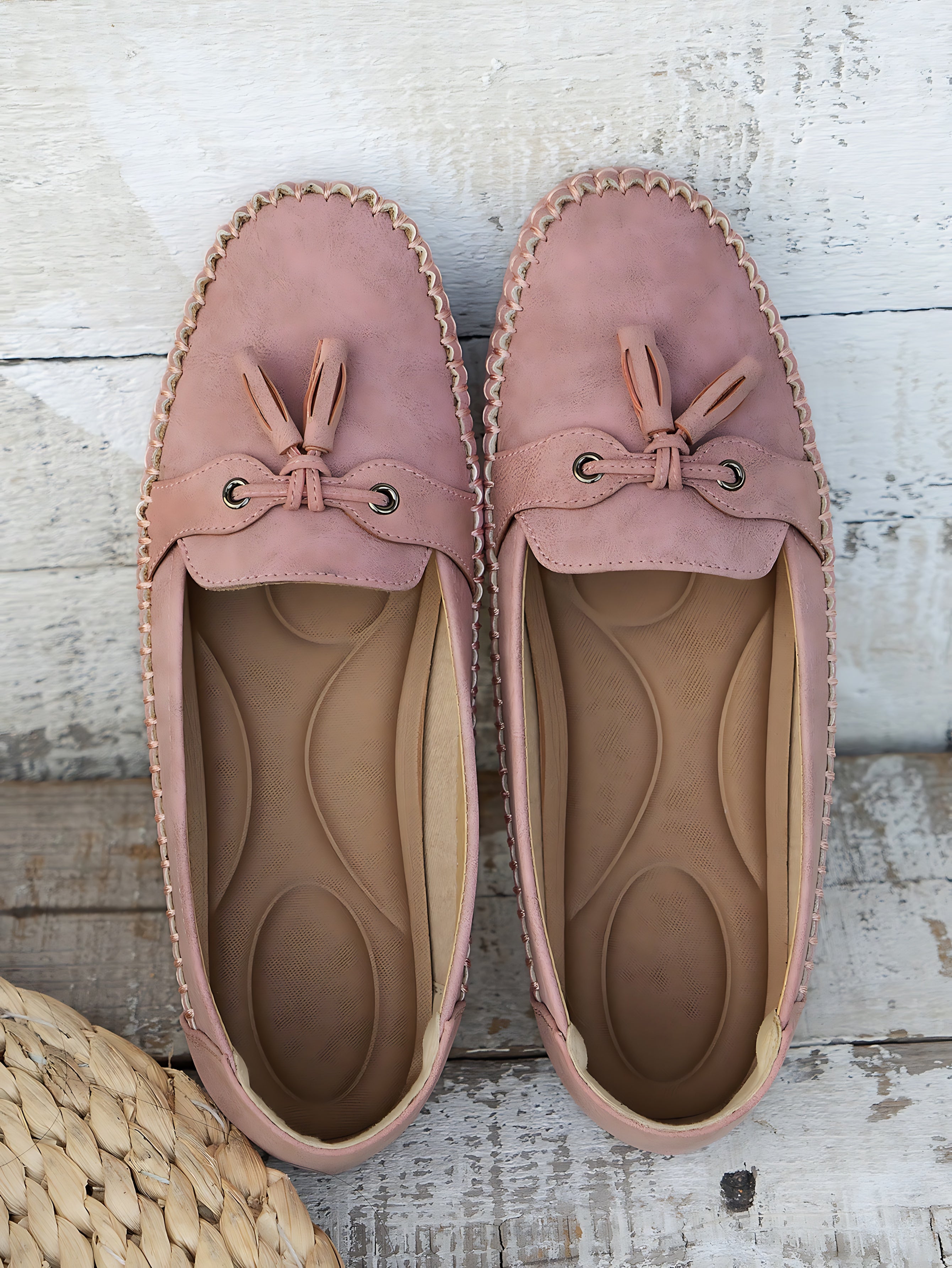 Josie – Suede Tassel Moc Toe Loafers