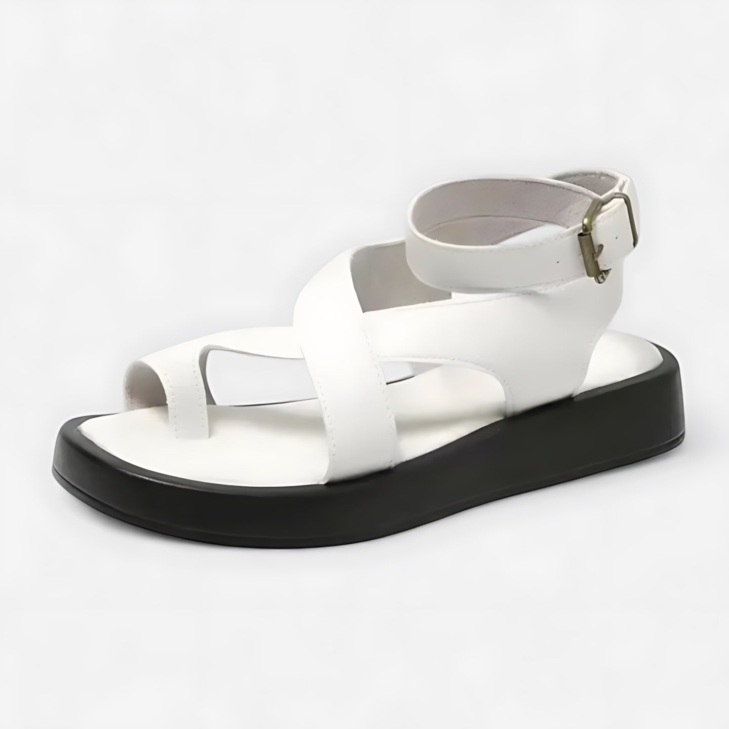 Josie – Toe Loop Ankle Strap Flat Sandals