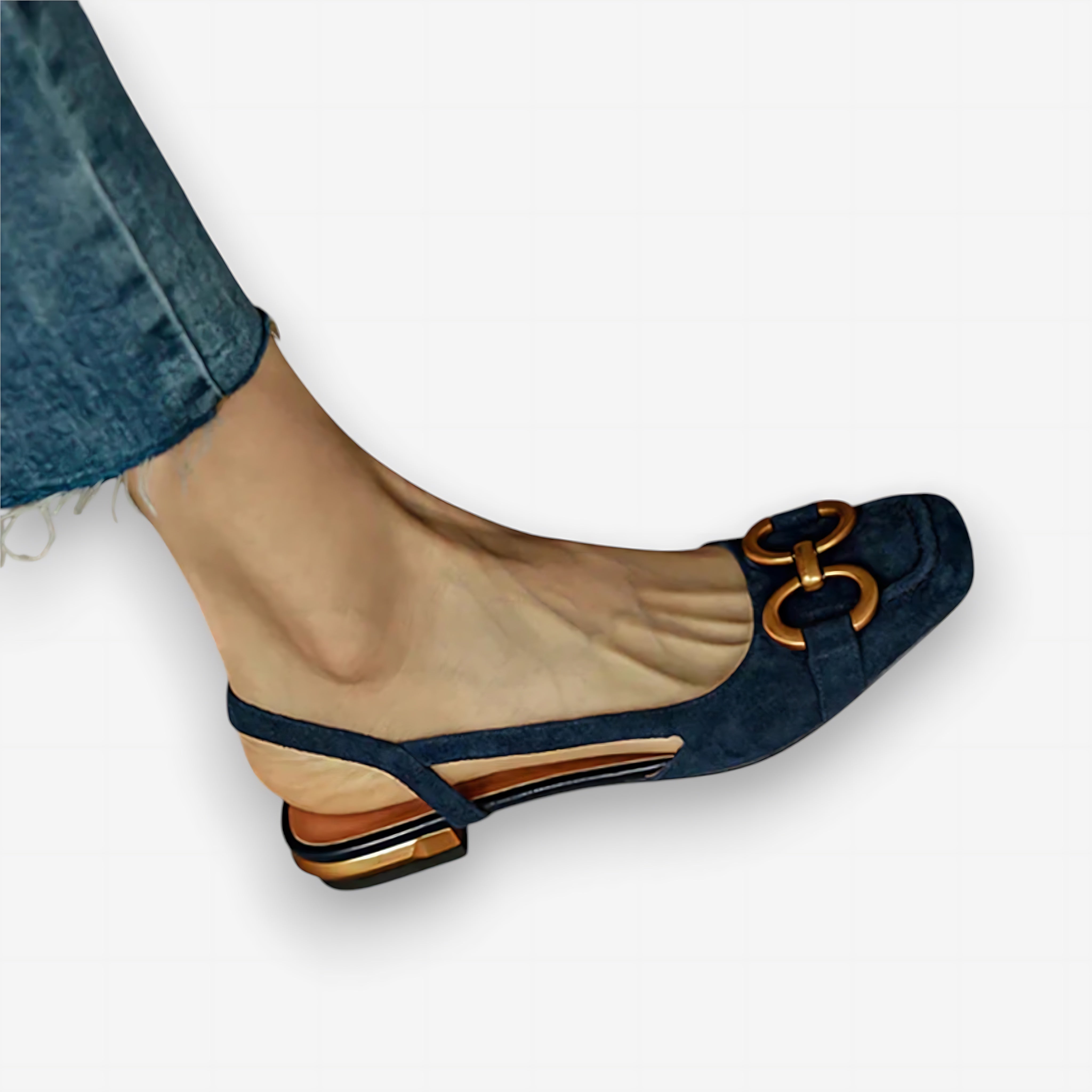 Juliette – Square Toe Slingback Flats