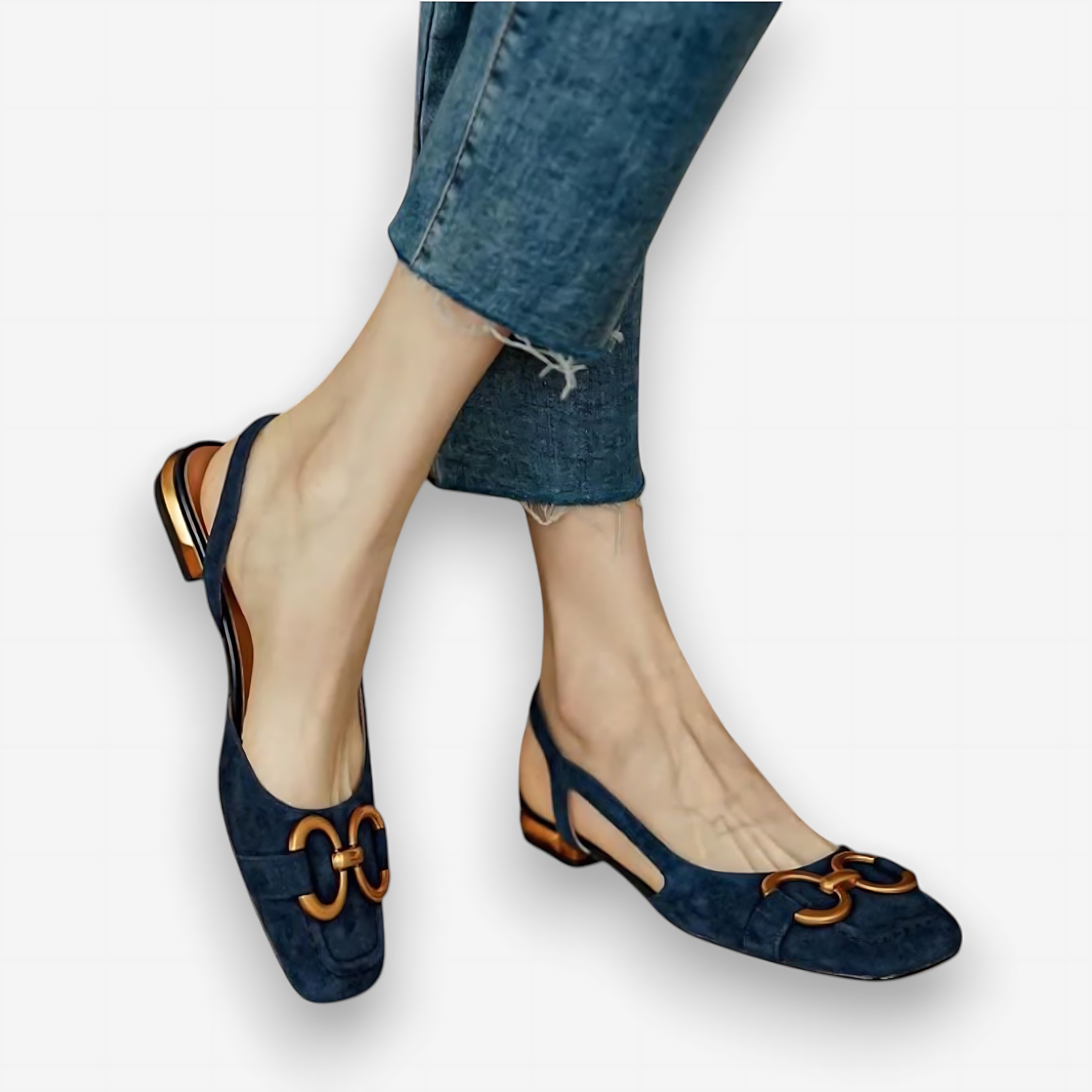 Juliette – Square Toe Slingback Flats