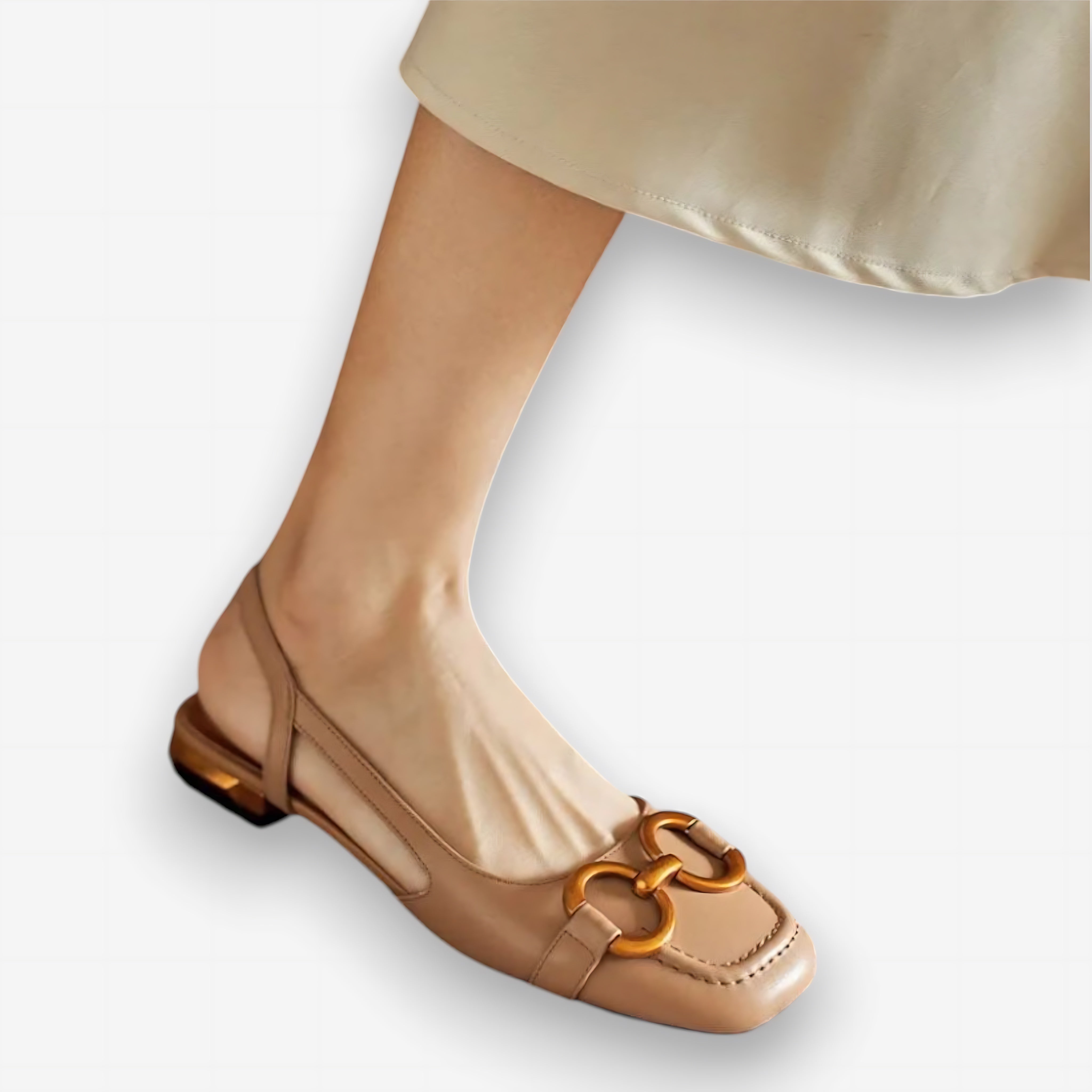 Juliette – Square Toe Slingback Flats