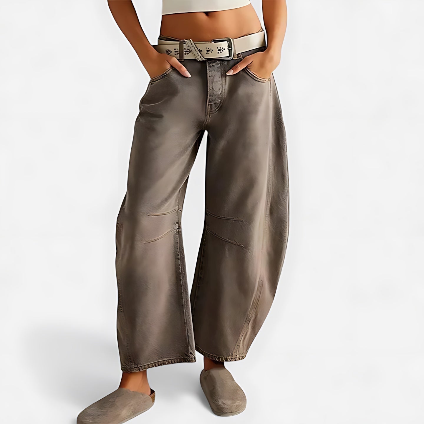 June – Denim Barrel Leg Jeans