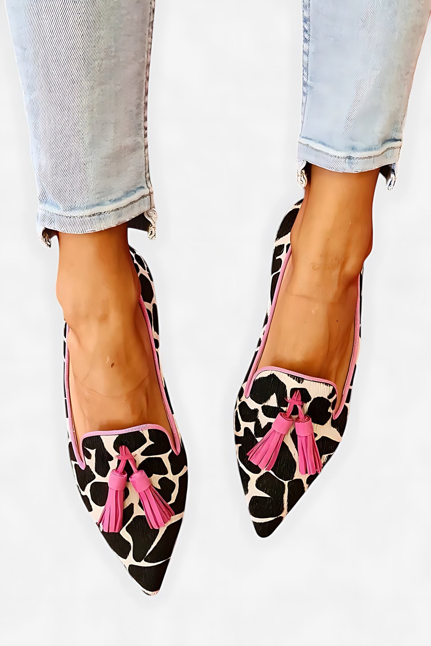 Juniper – Abstract Print Pointed Toe Flats