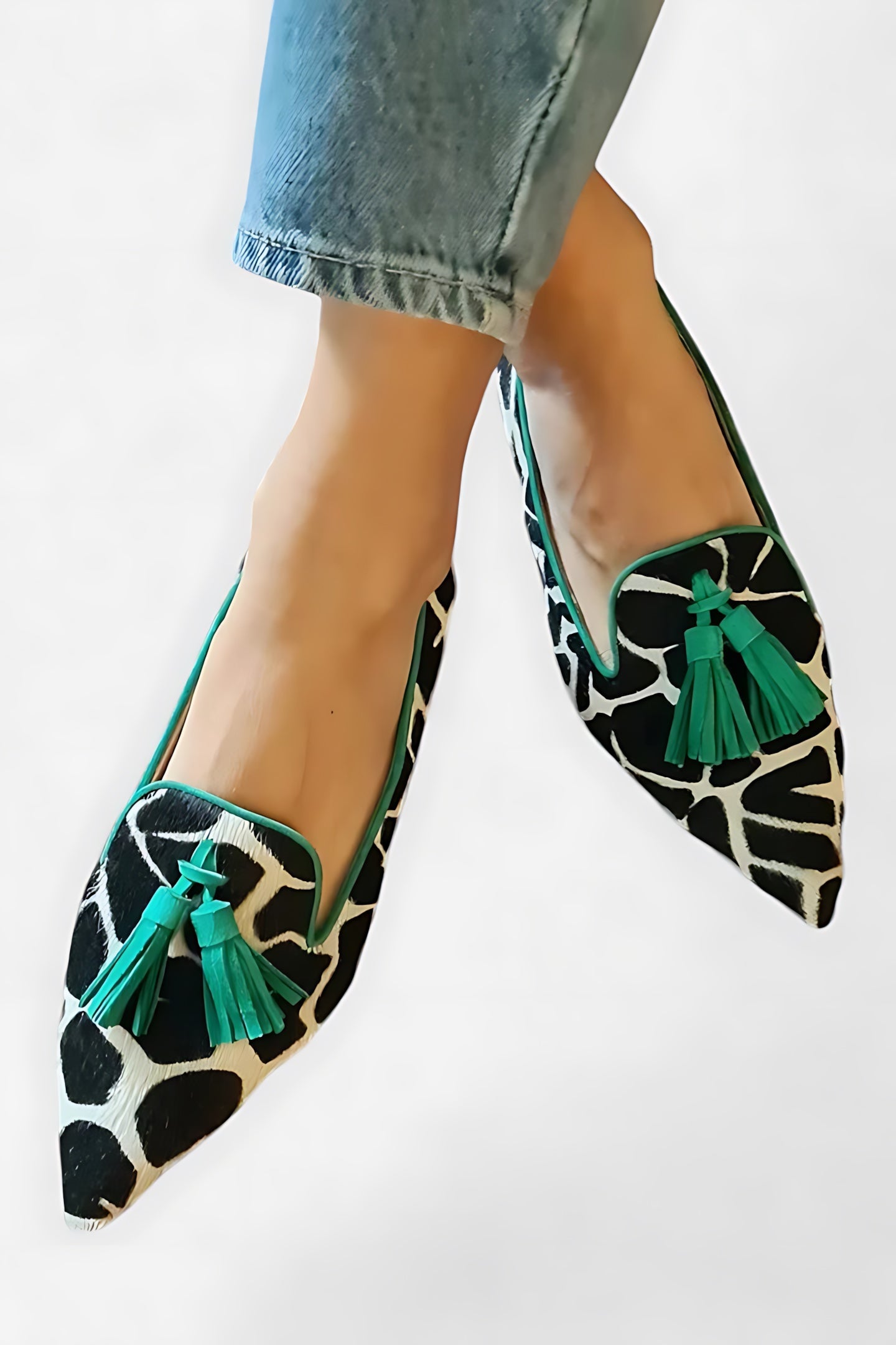 Juniper – Abstract Print Pointed Toe Flats