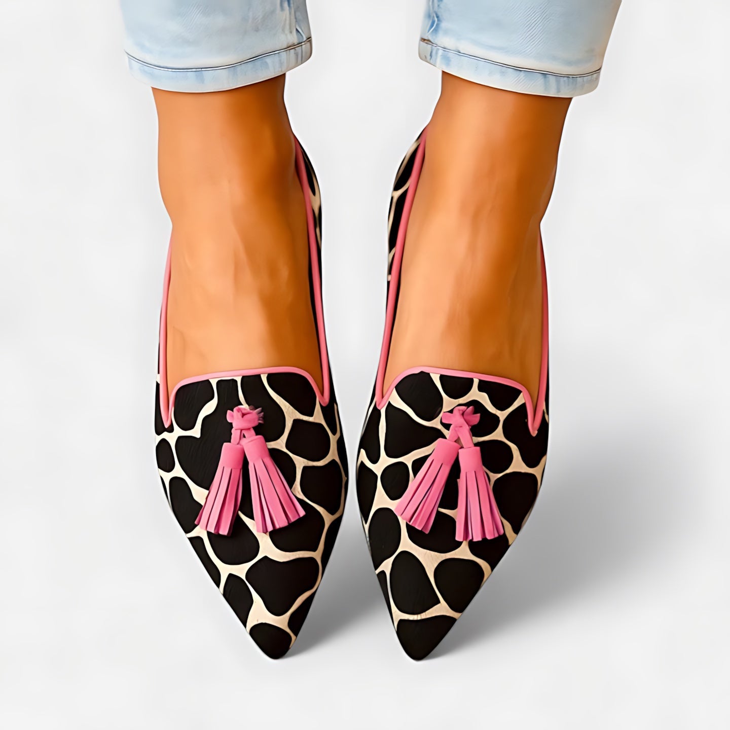 Juniper – Abstract Print Pointed Toe Flats