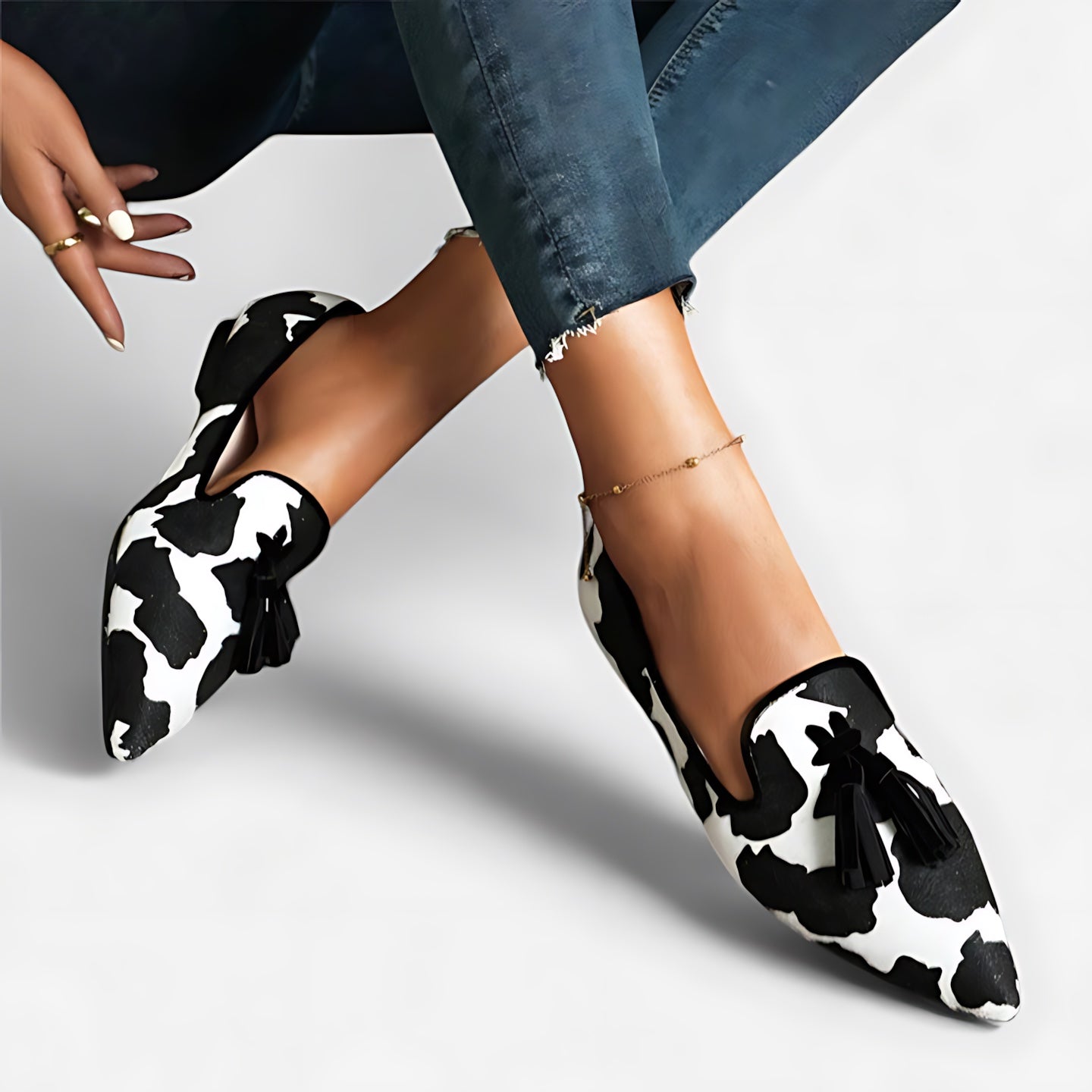 Juniper – Abstract Print Pointed Toe Flats
