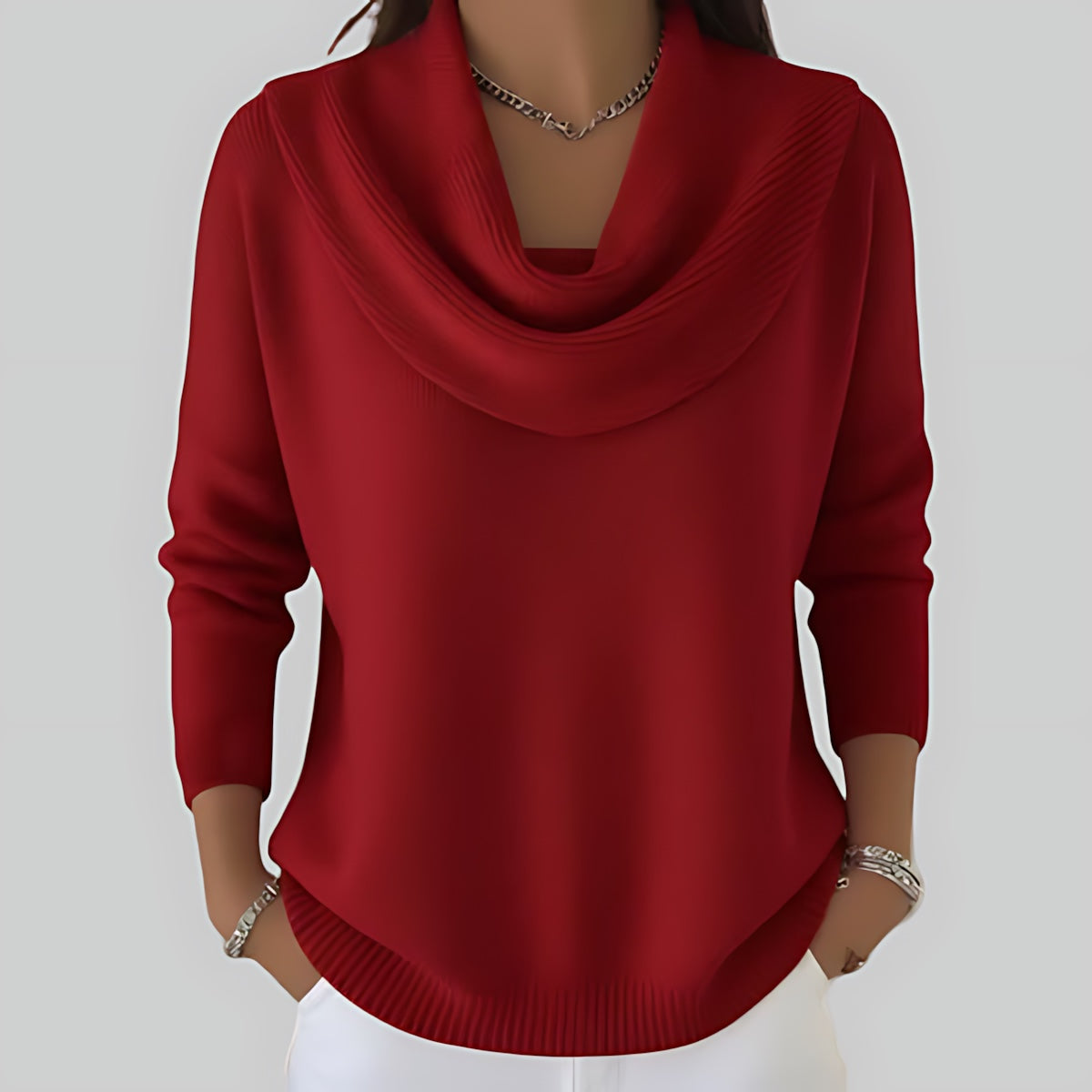 Kennedy – Cowl Neck Long Sleeve Top