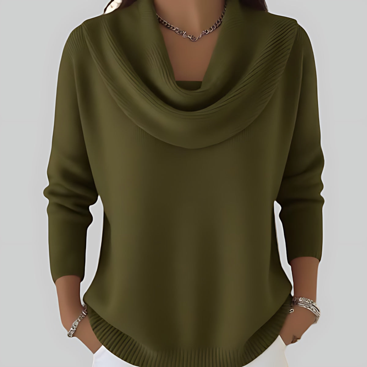 Kennedy – Cowl Neck Long Sleeve Top