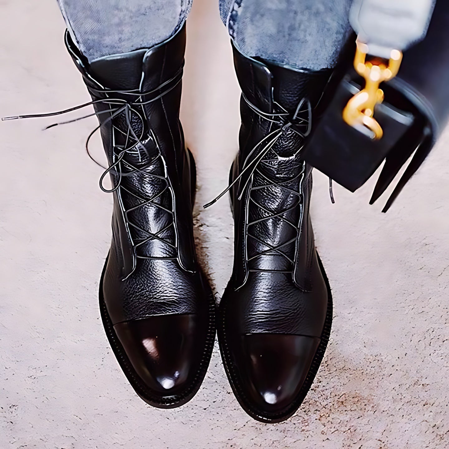 Kinsley – Leather Lace Up Ankle Boots