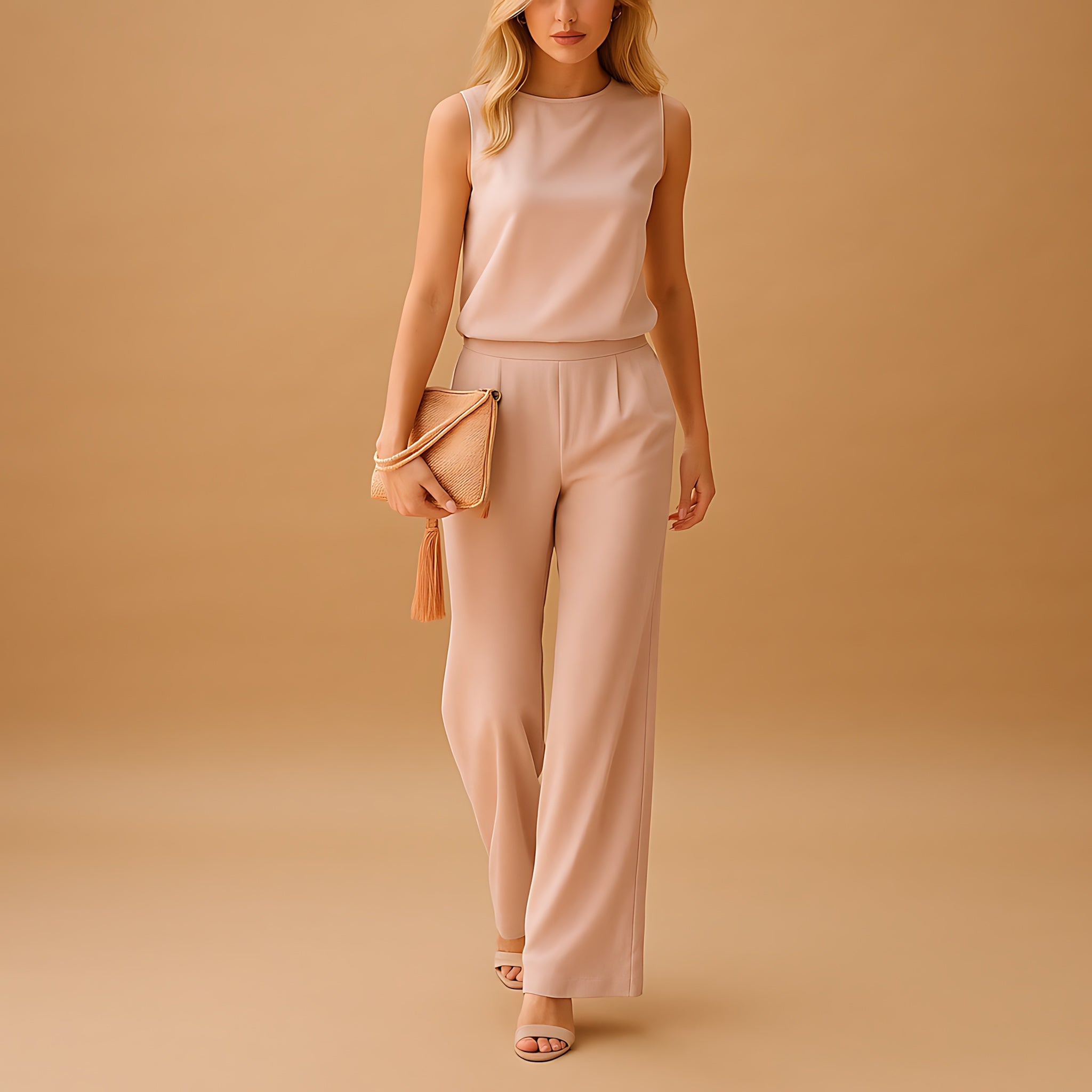Kinsley – Mock Neck Wide Leg Jumpsuit