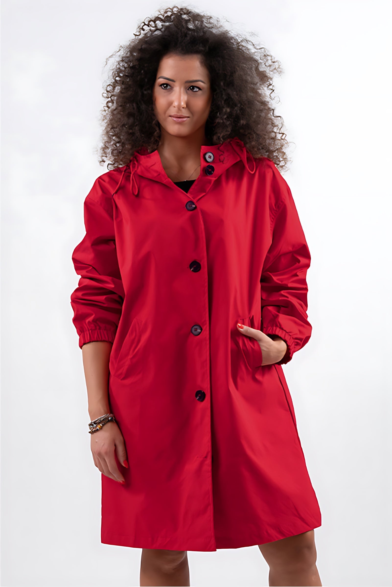 Kinsley – Oversized Longline Windbreaker Jacket
