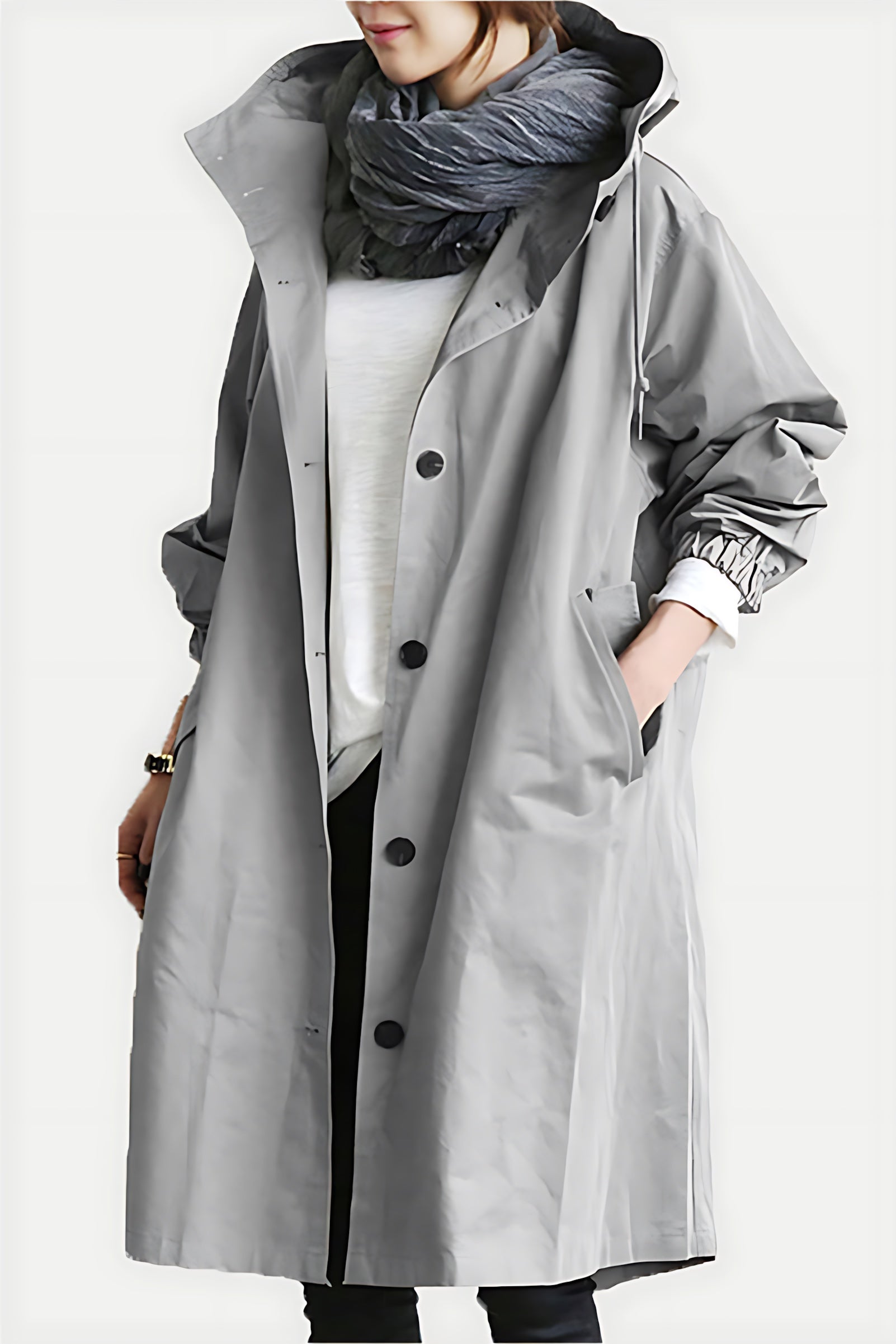Kinsley – Oversized Longline Windbreaker Jacket