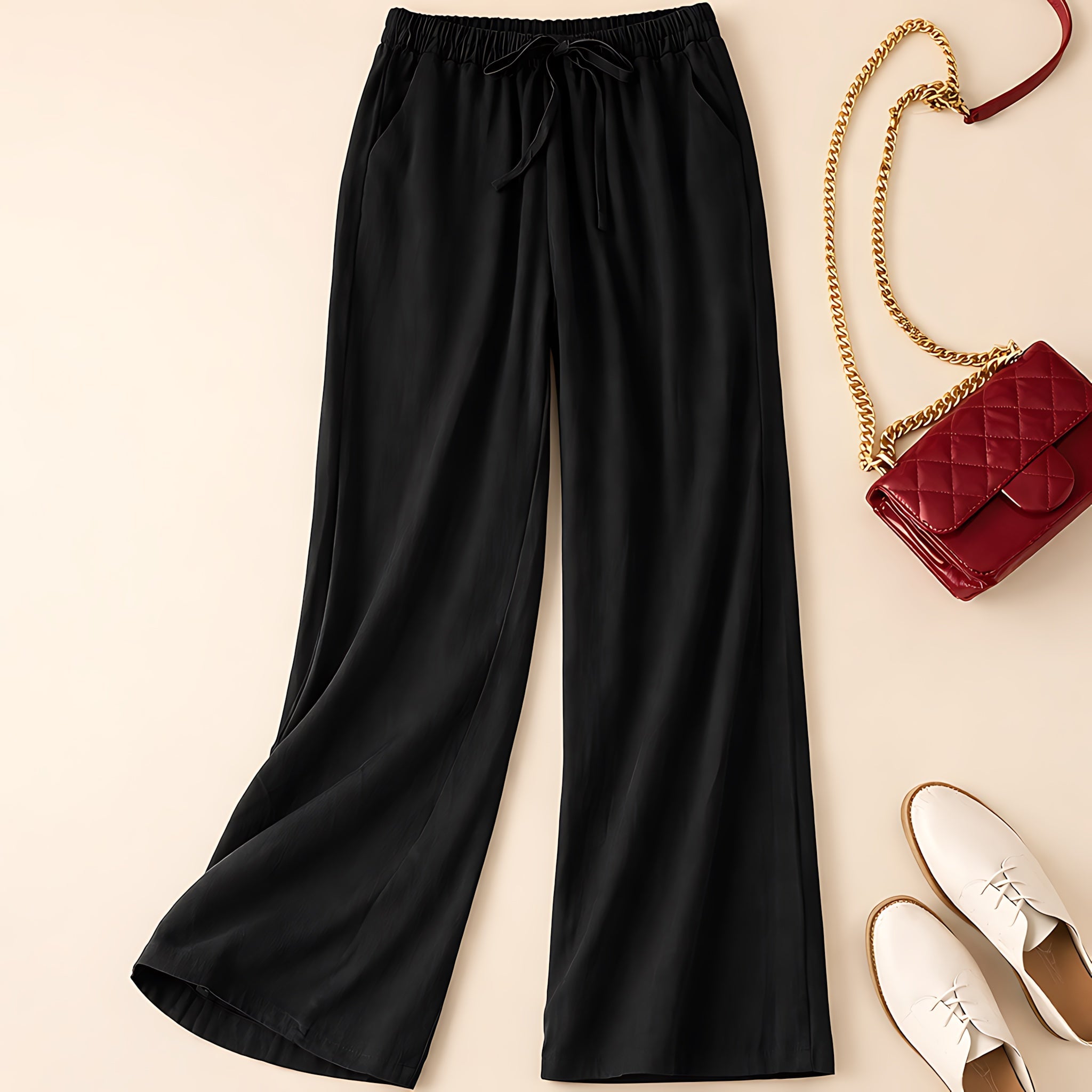 Lainey – Ribbed Knit Wide Leg Pants