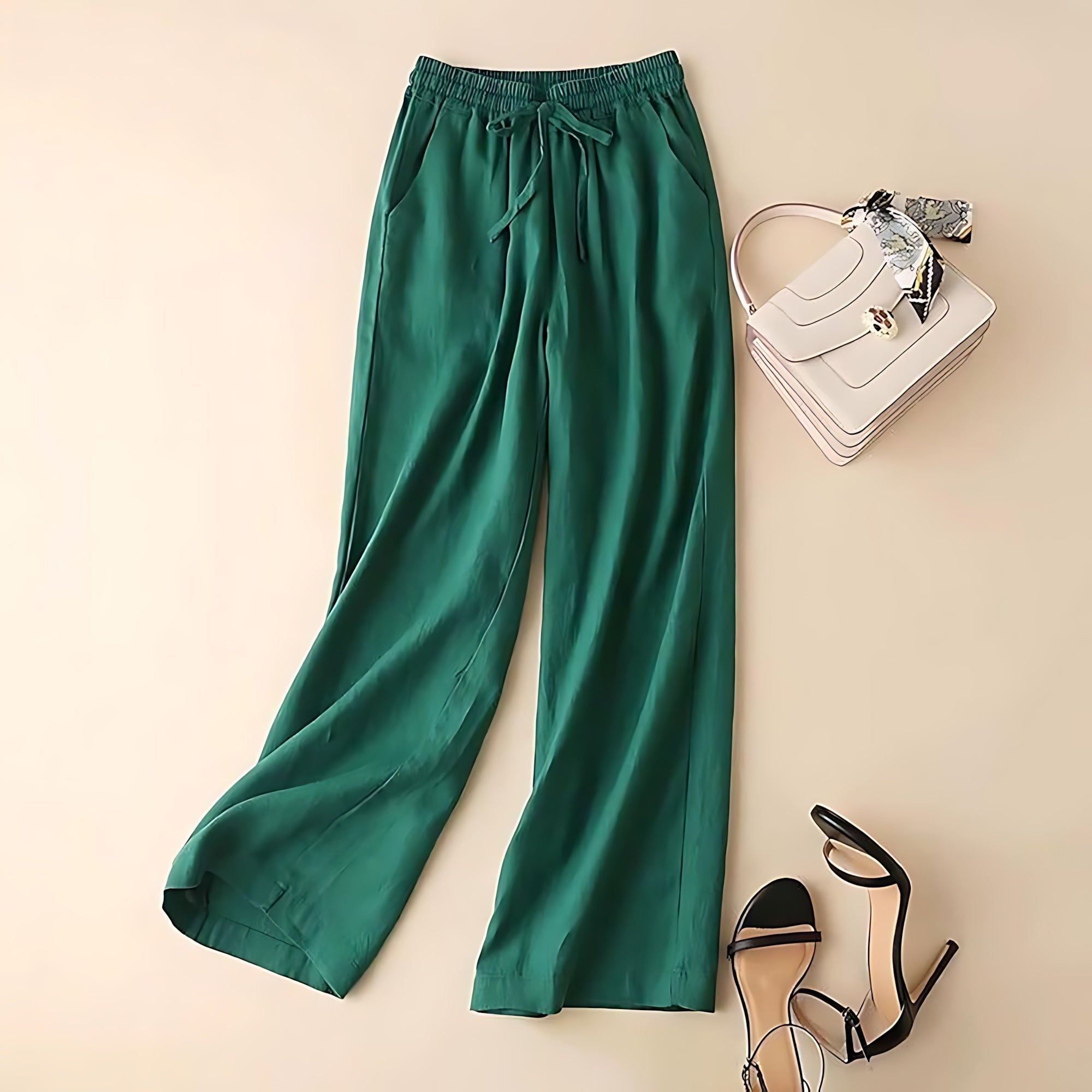 Lainey – Ribbed Knit Wide Leg Pants
