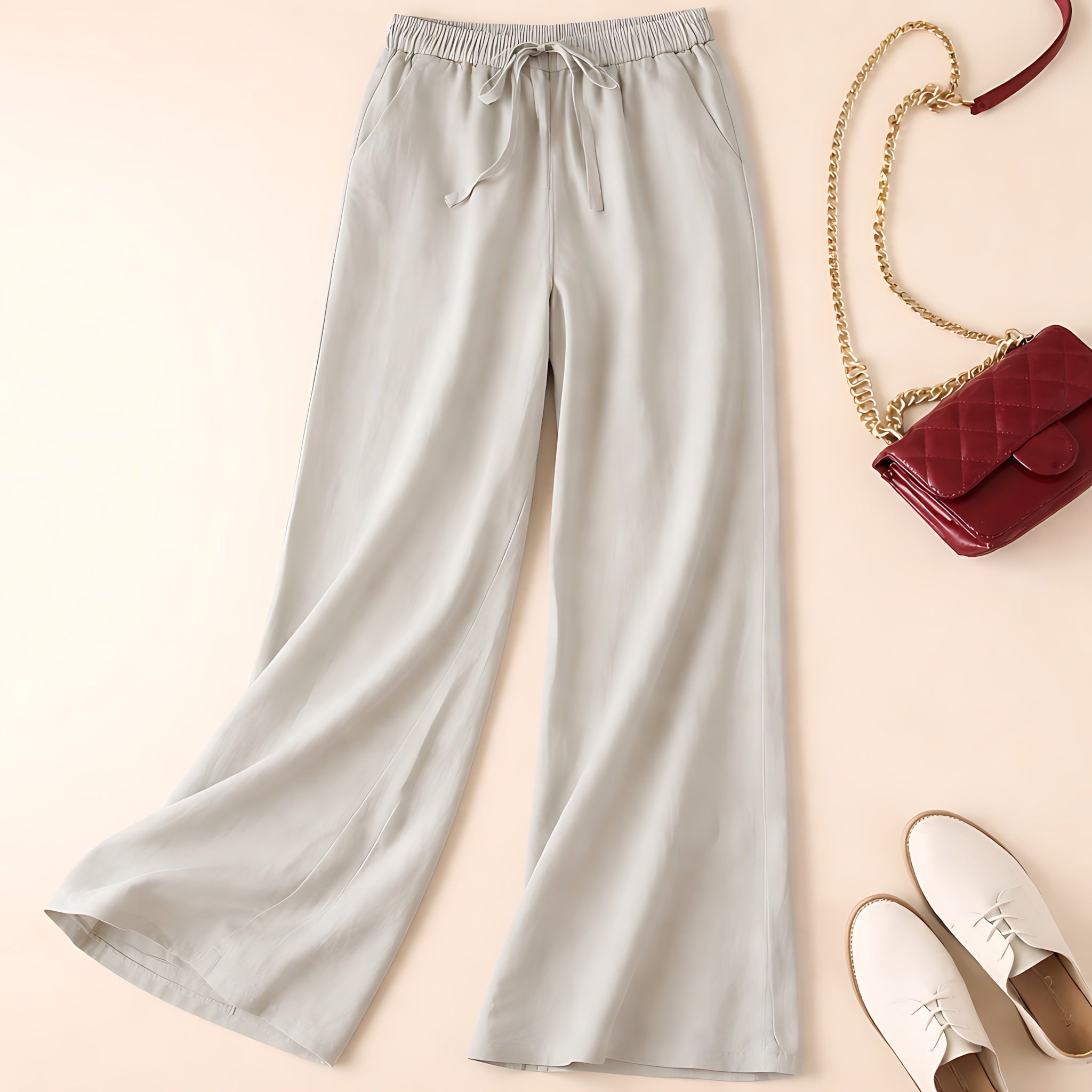 Lainey – Ribbed Knit Wide Leg Pants