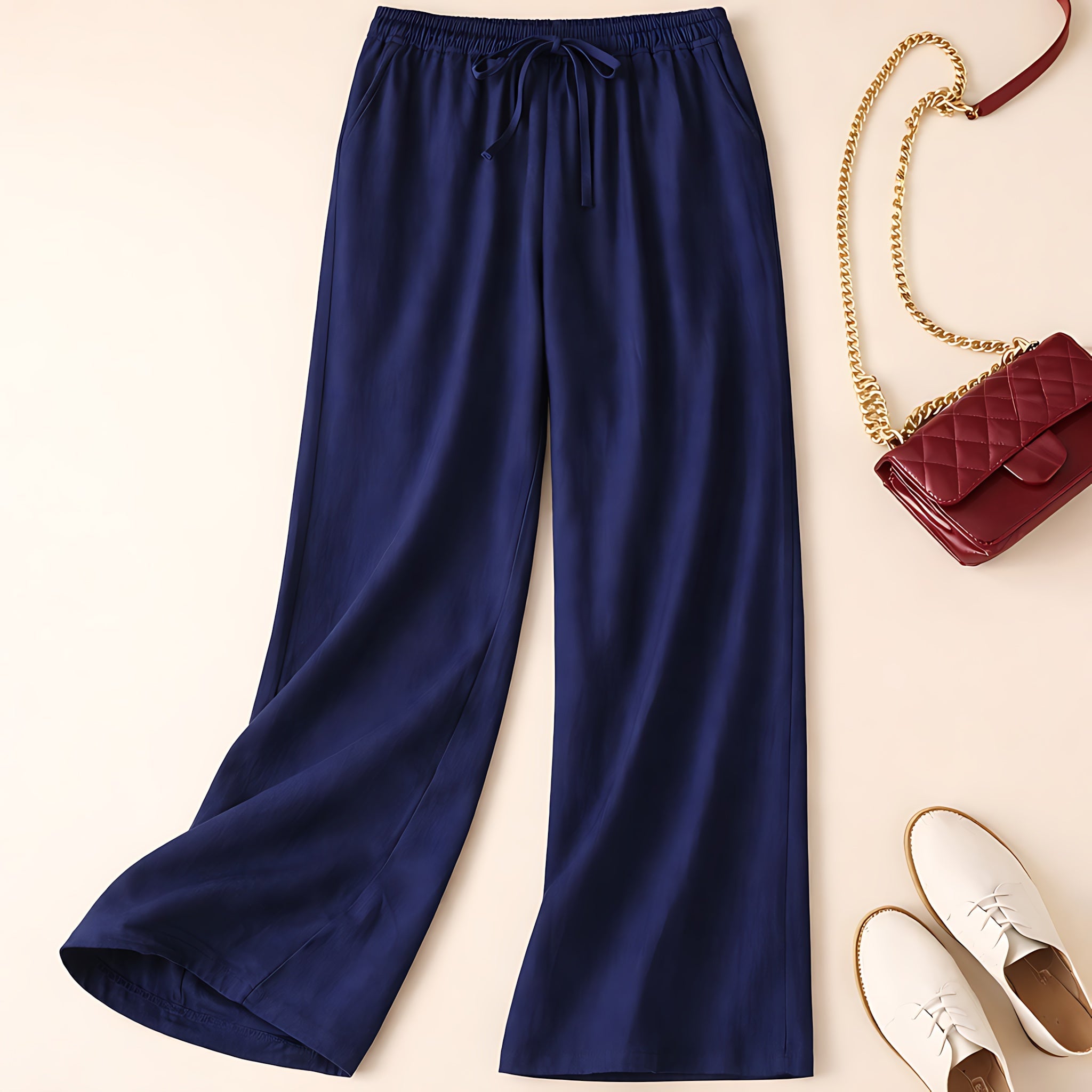 Lainey – Ribbed Knit Wide Leg Pants