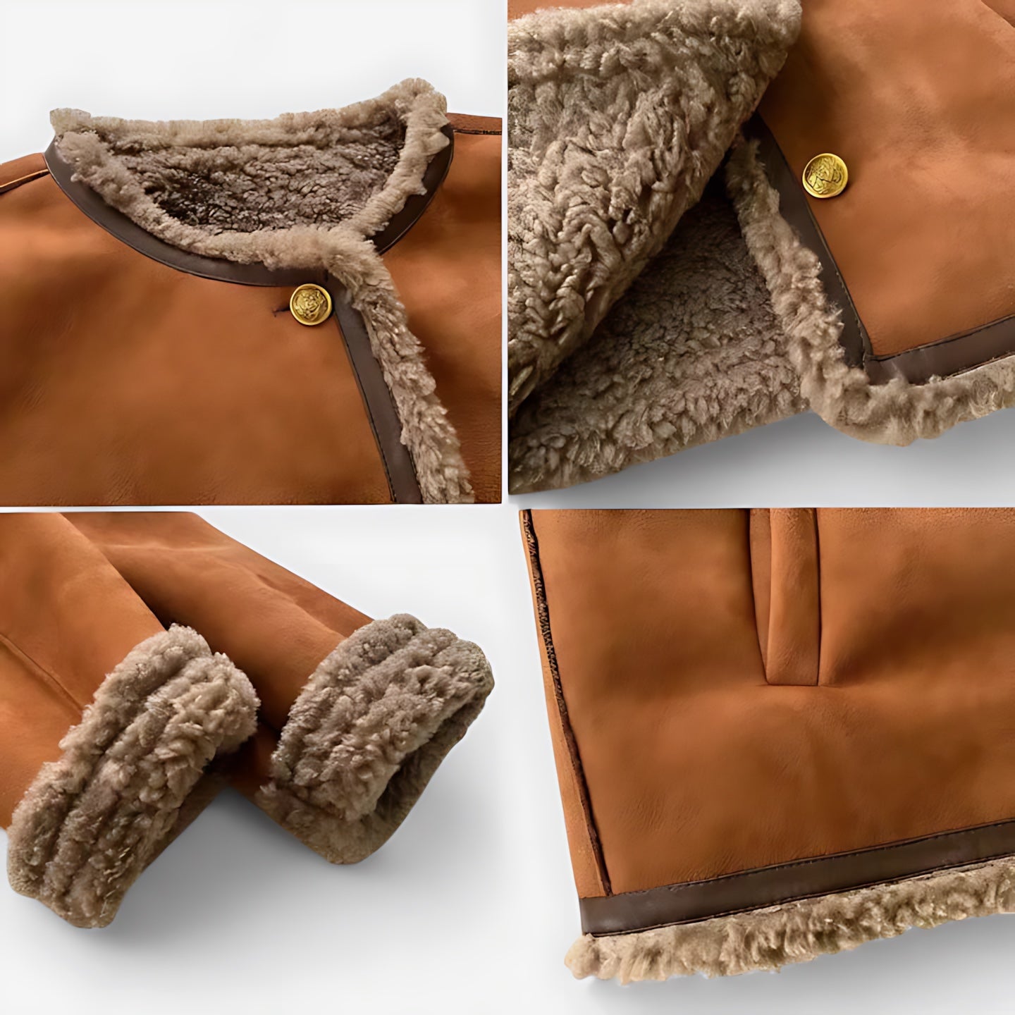 Layla – Faux Shearling Lined Suede Jacket
