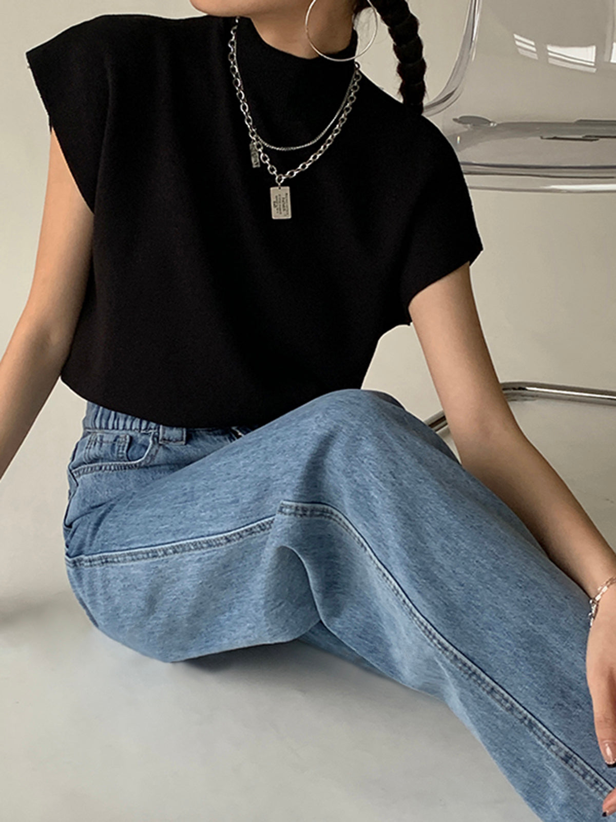 Charlie – Mock Neck Knit Top