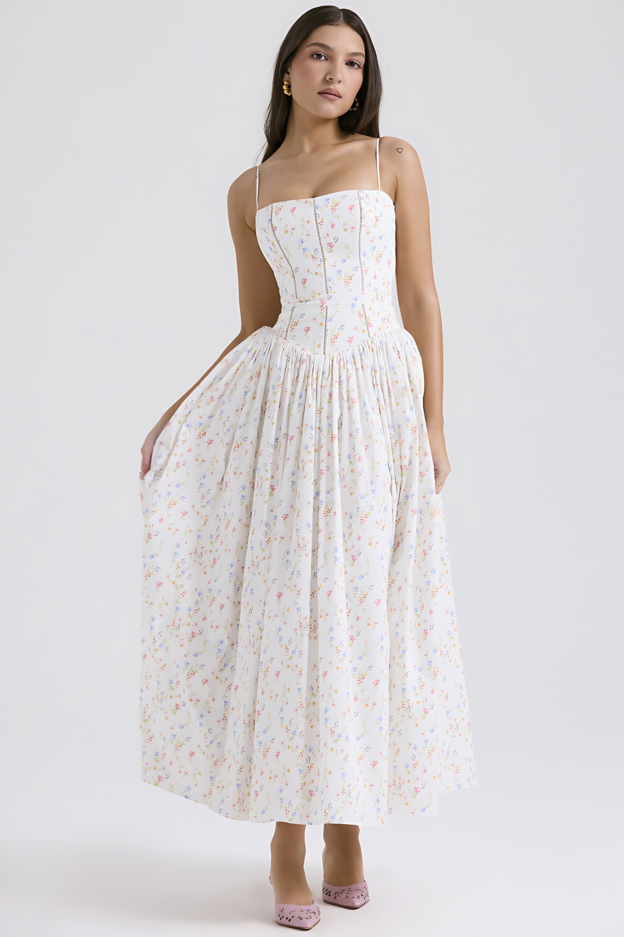 Lena – Strapless A Line Formal Maxi Dress