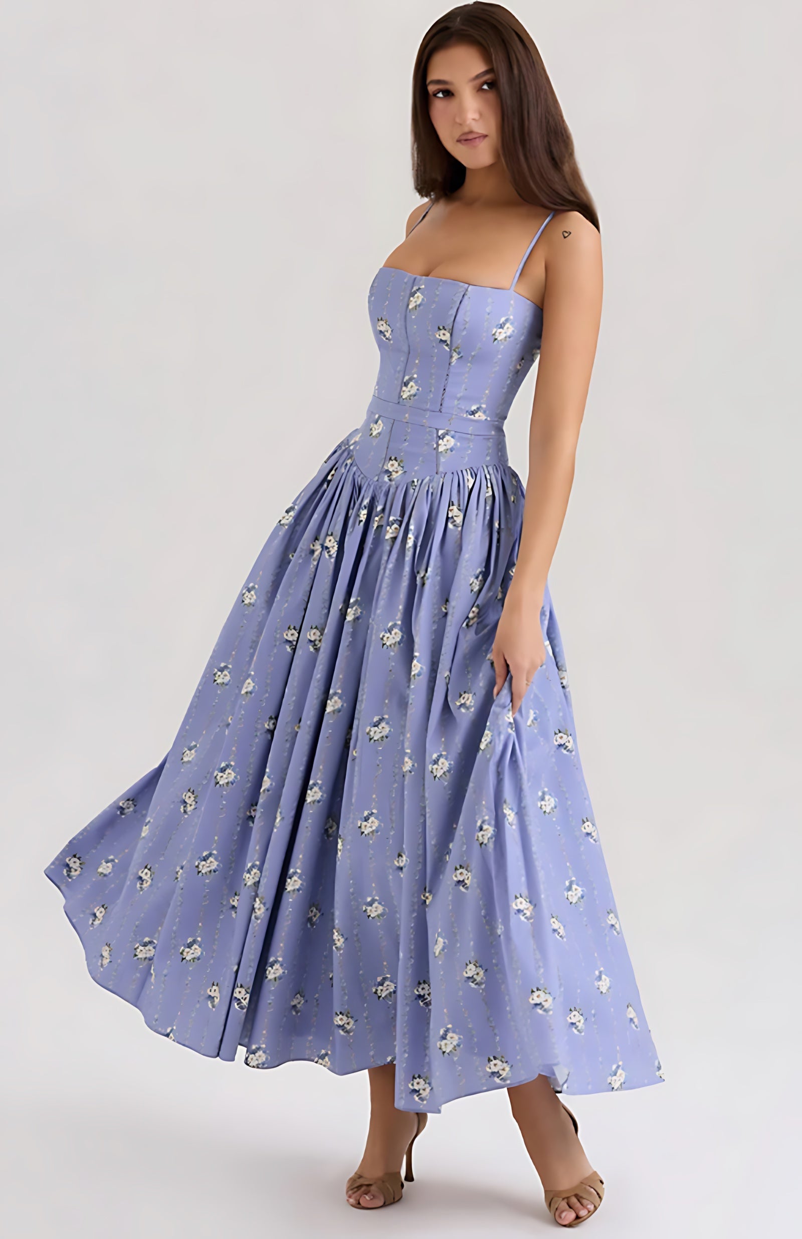 Lena – Strapless A Line Formal Maxi Dress