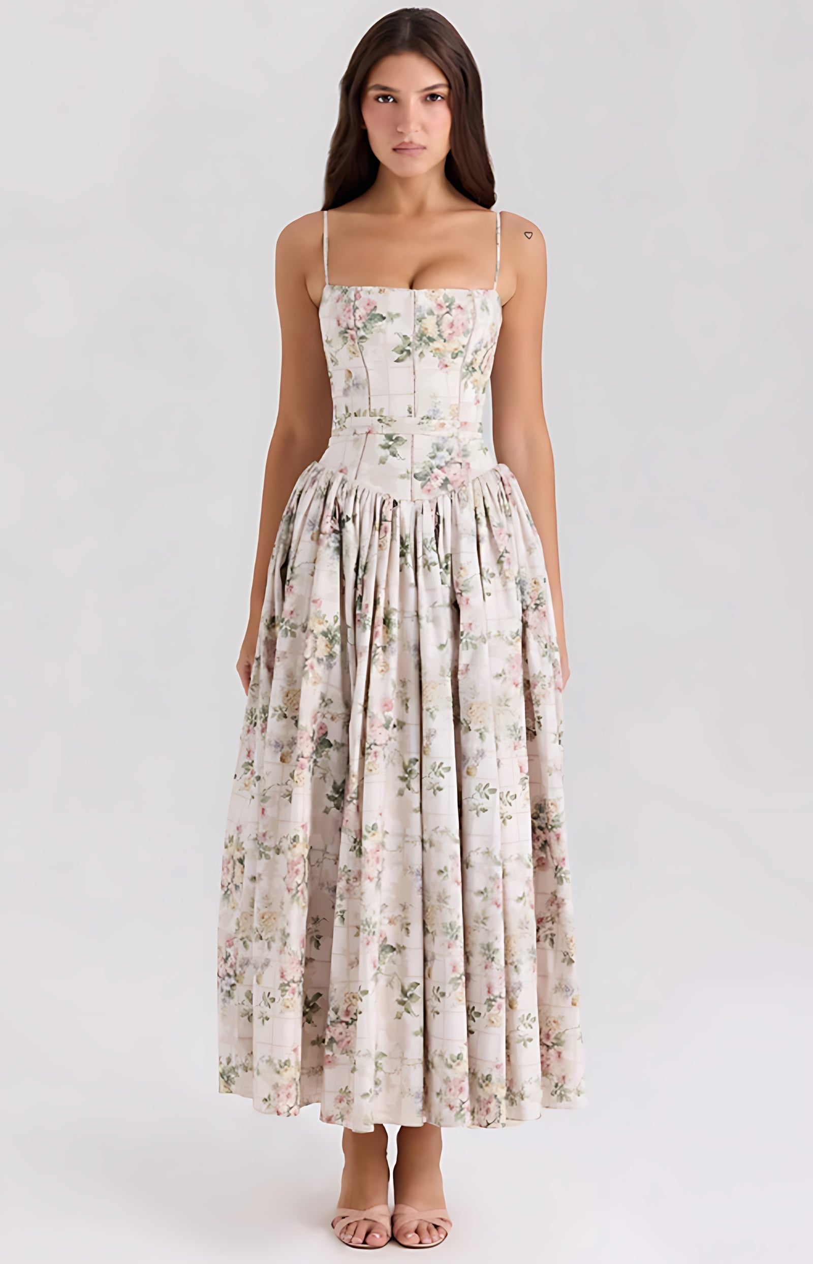 Lena – Strapless A Line Formal Maxi Dress