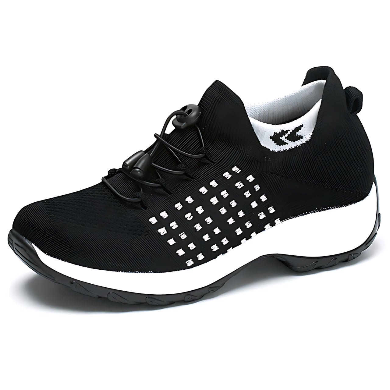 Lilah – Knit Zip Front Chunky Sole Sneakers