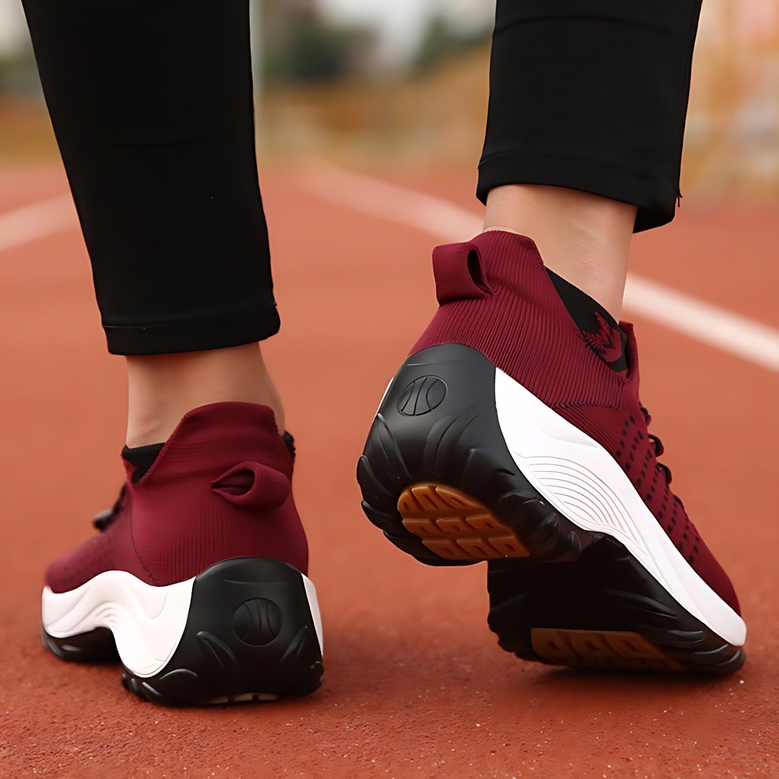 Lilah – Knit Zip Front Chunky Sole Sneakers