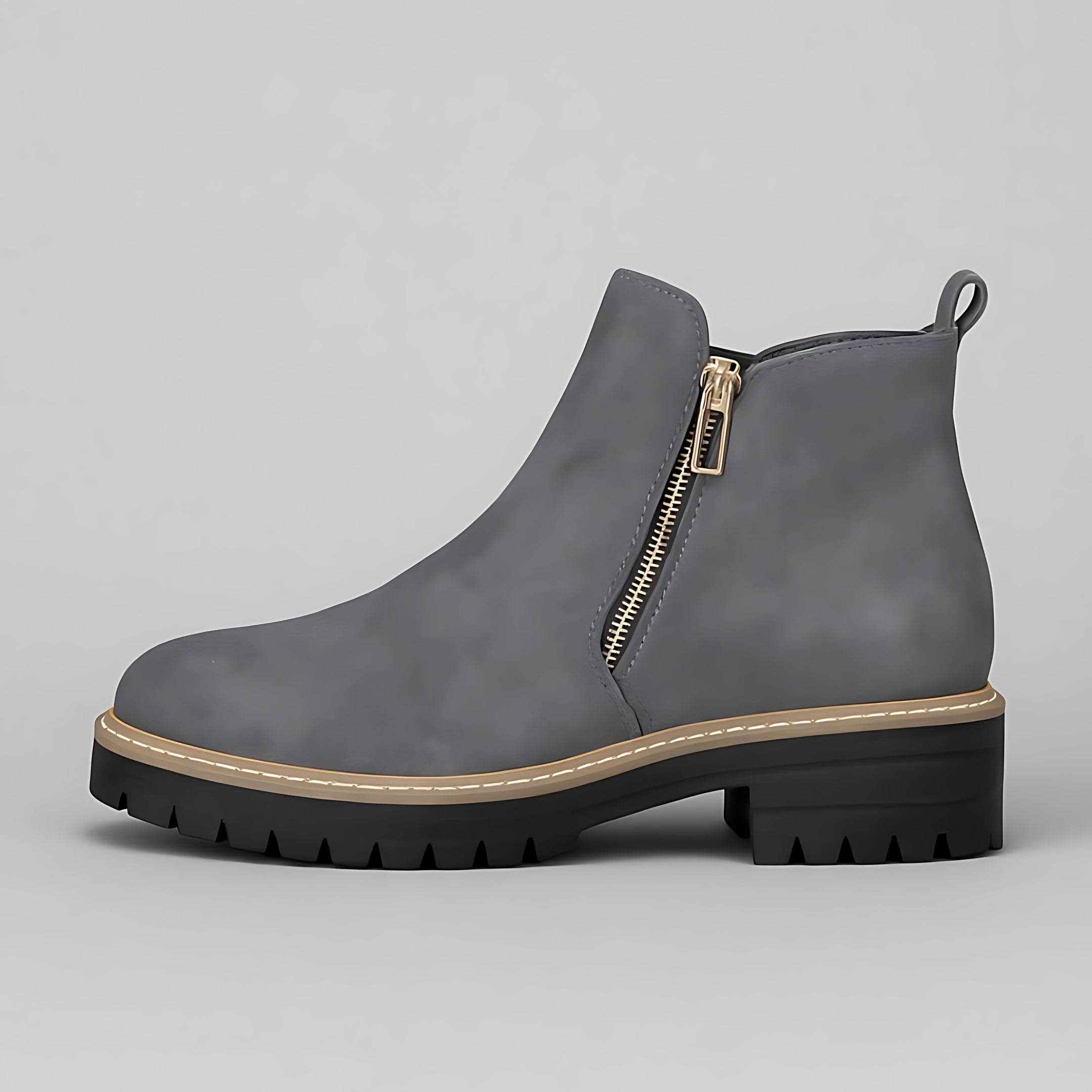 Lilah – Suede Lug Sole Ankle Boots