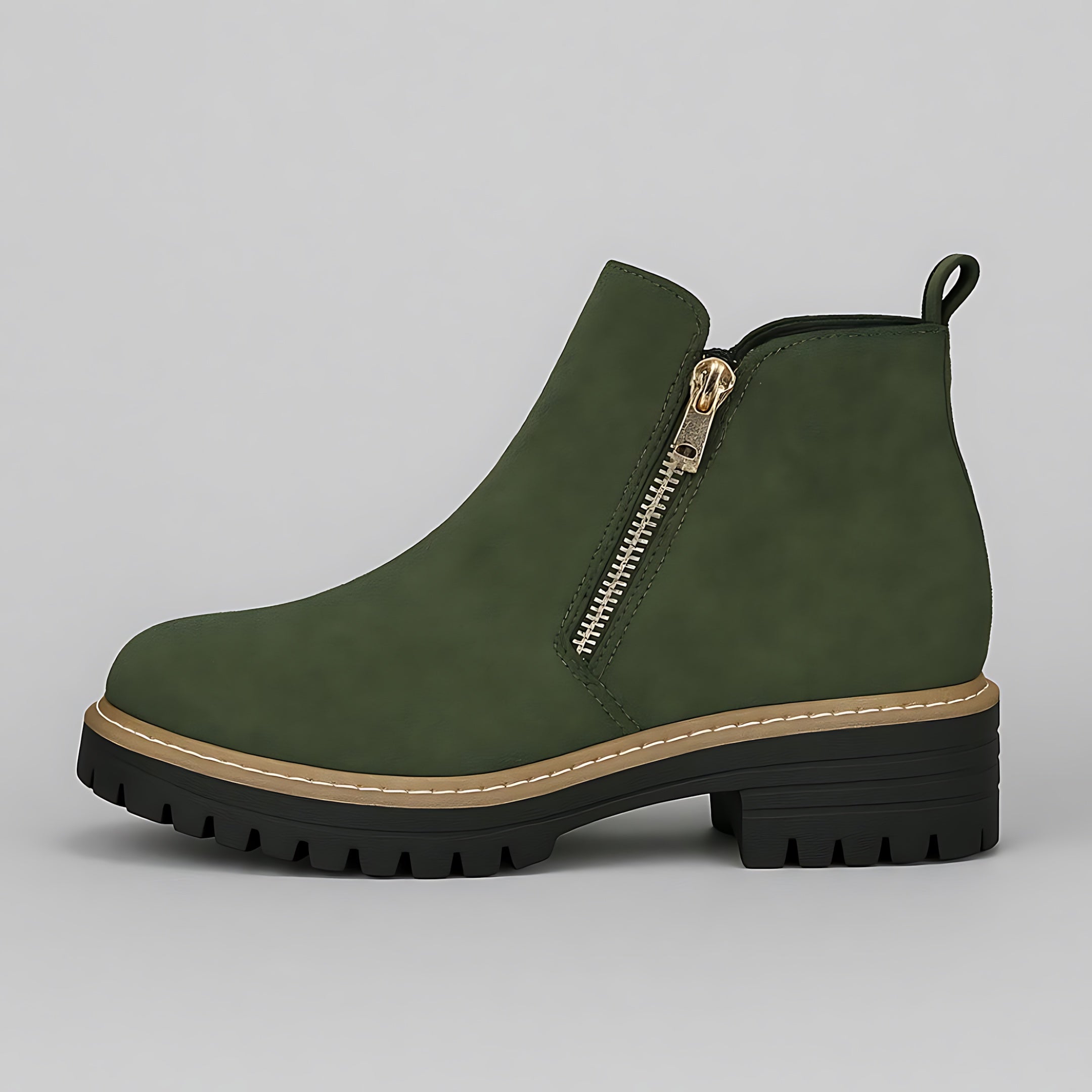Lilah – Suede Lug Sole Ankle Boots