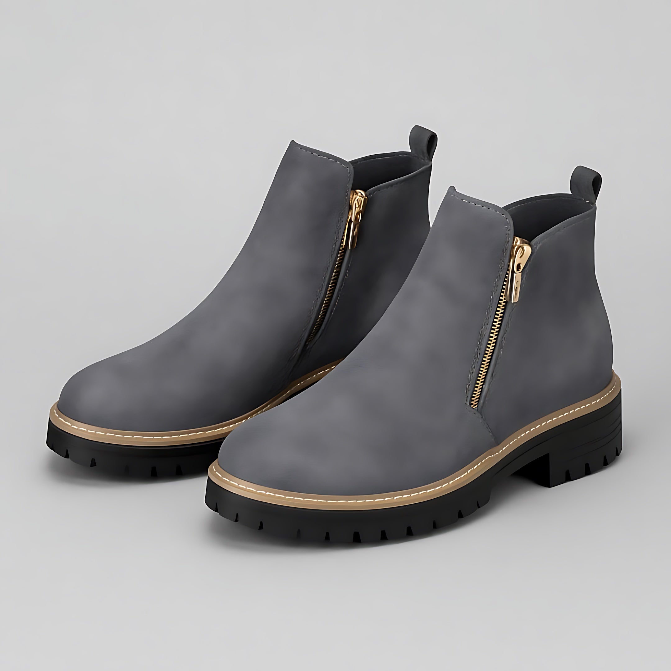 Lilah – Suede Lug Sole Ankle Boots